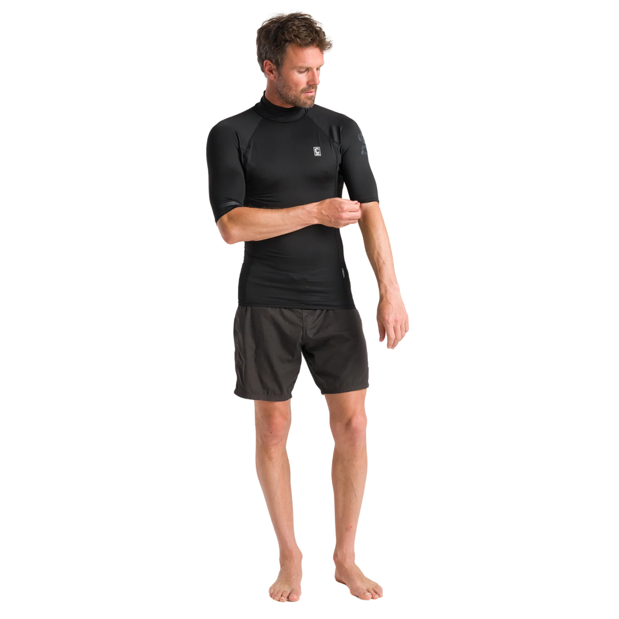 C-Skins Men's NuWave Rash X Short Sleeve Rash Vest (Black) - Image 9
