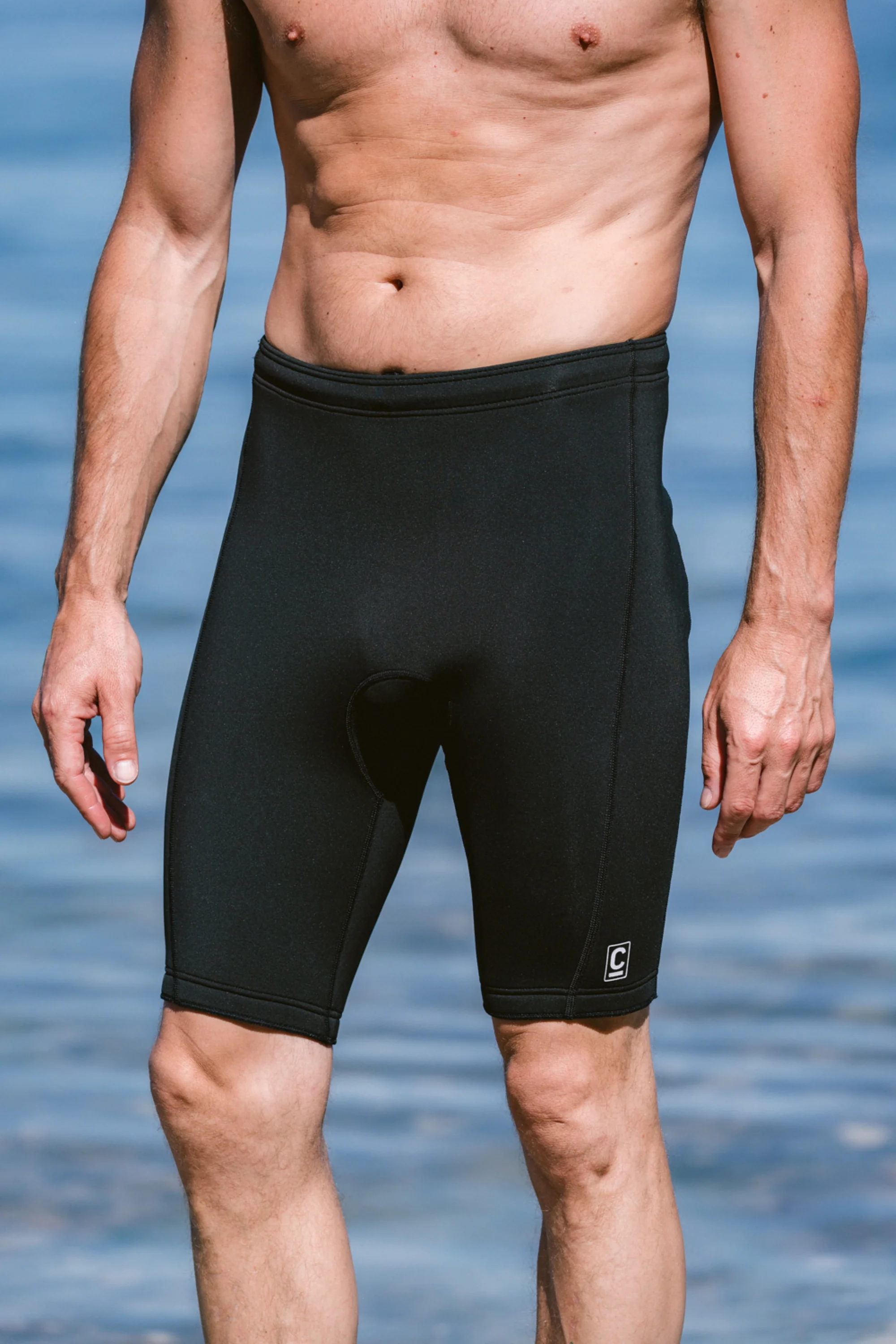 C-Skins Men's NuWave Legend 2/2mm UPF50 Neoprene Shorts (Black) - Image 9