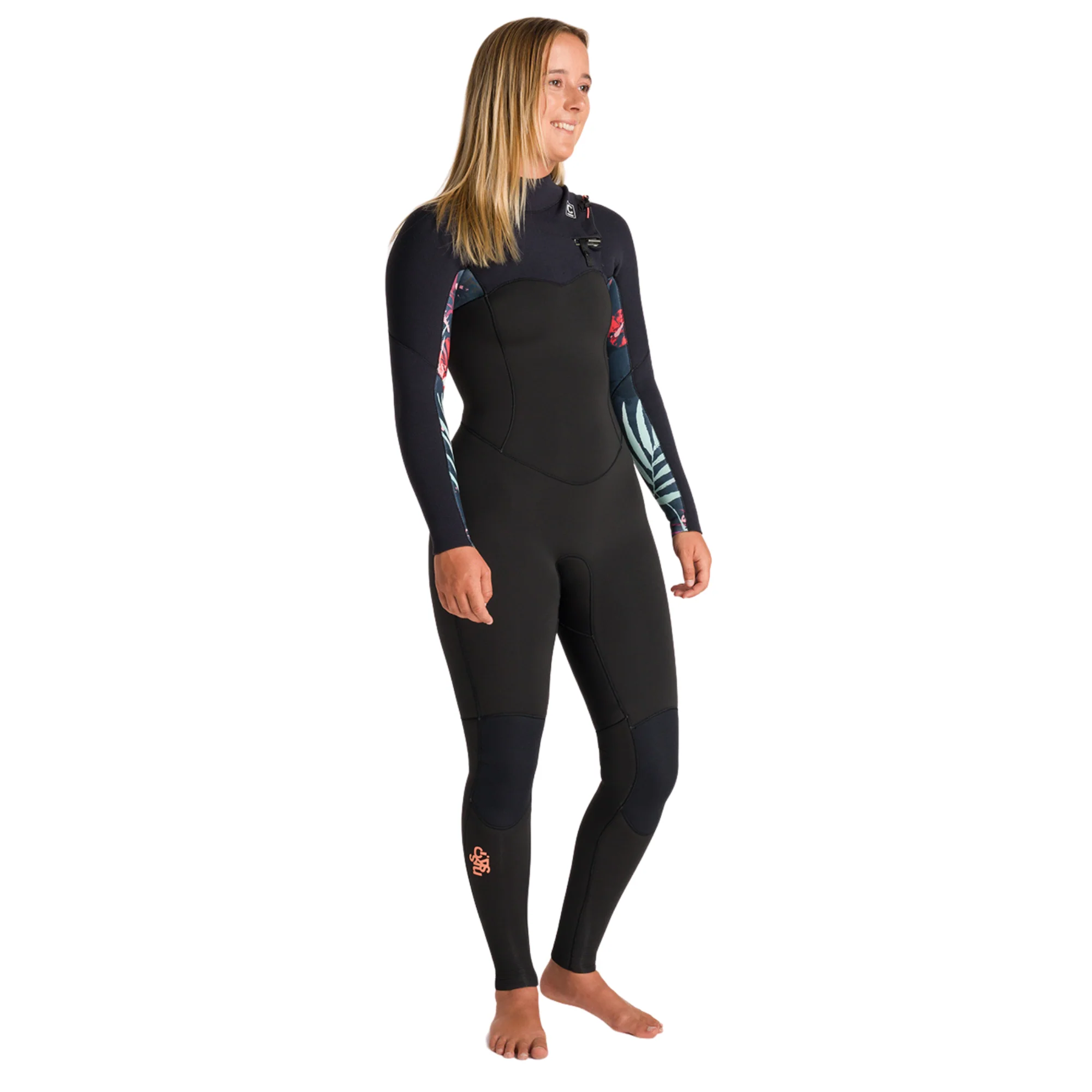 C-Skins Women's NuWave Solace 4/3mm GBS Chest Zip Steamer Wetsuit (Raven/Black) - Image 10