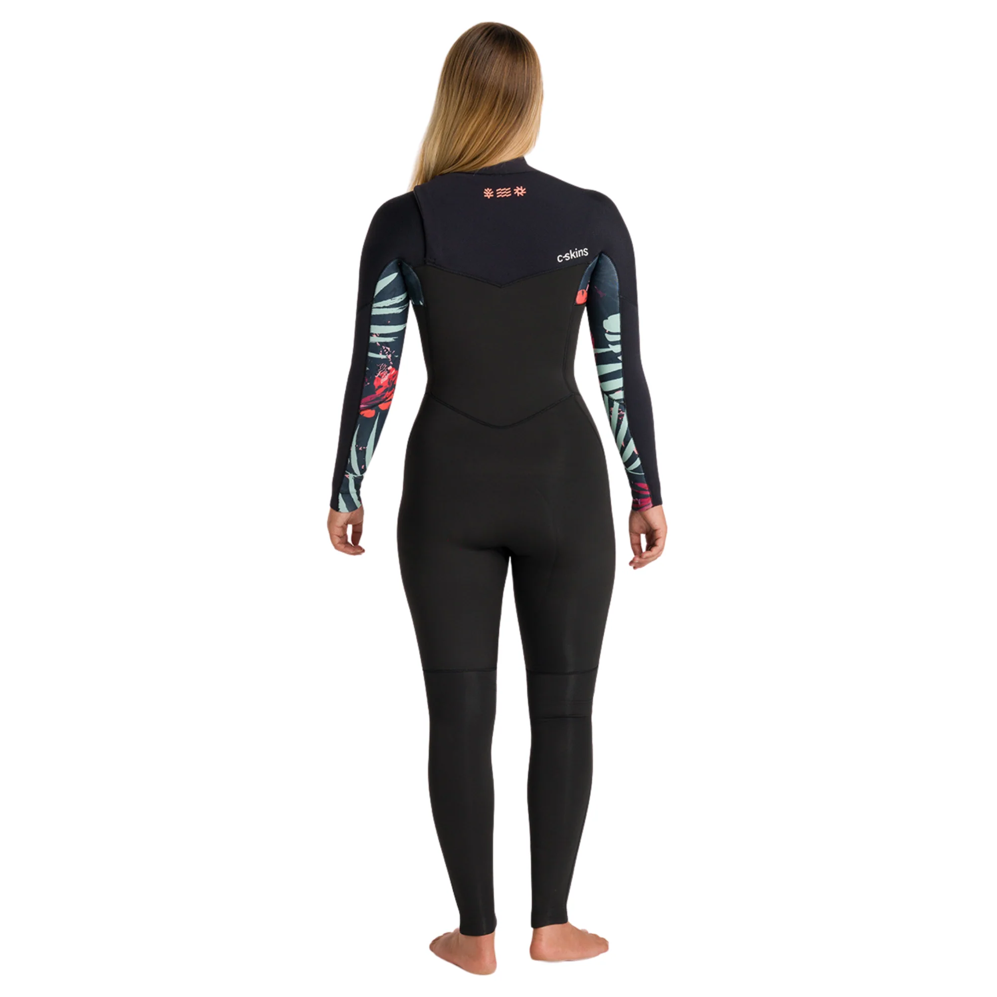 C-Skins Women's NuWave Solace 4/3mm GBS Chest Zip Steamer Wetsuit (Raven/Black) - Image 2