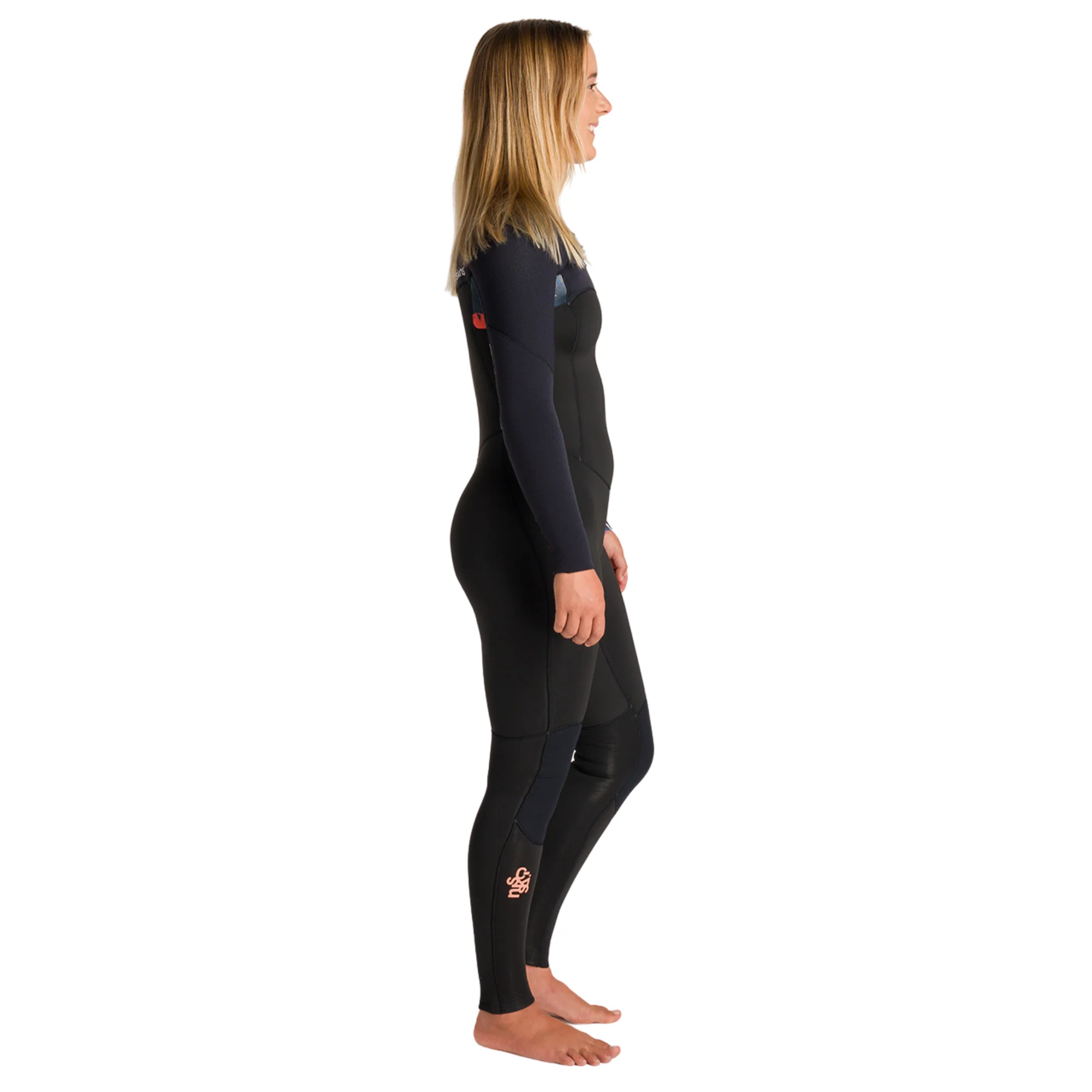 C-Skins Women's NuWave Solace 4/3mm GBS Chest Zip Steamer Wetsuit (Raven/Black) - Image 4