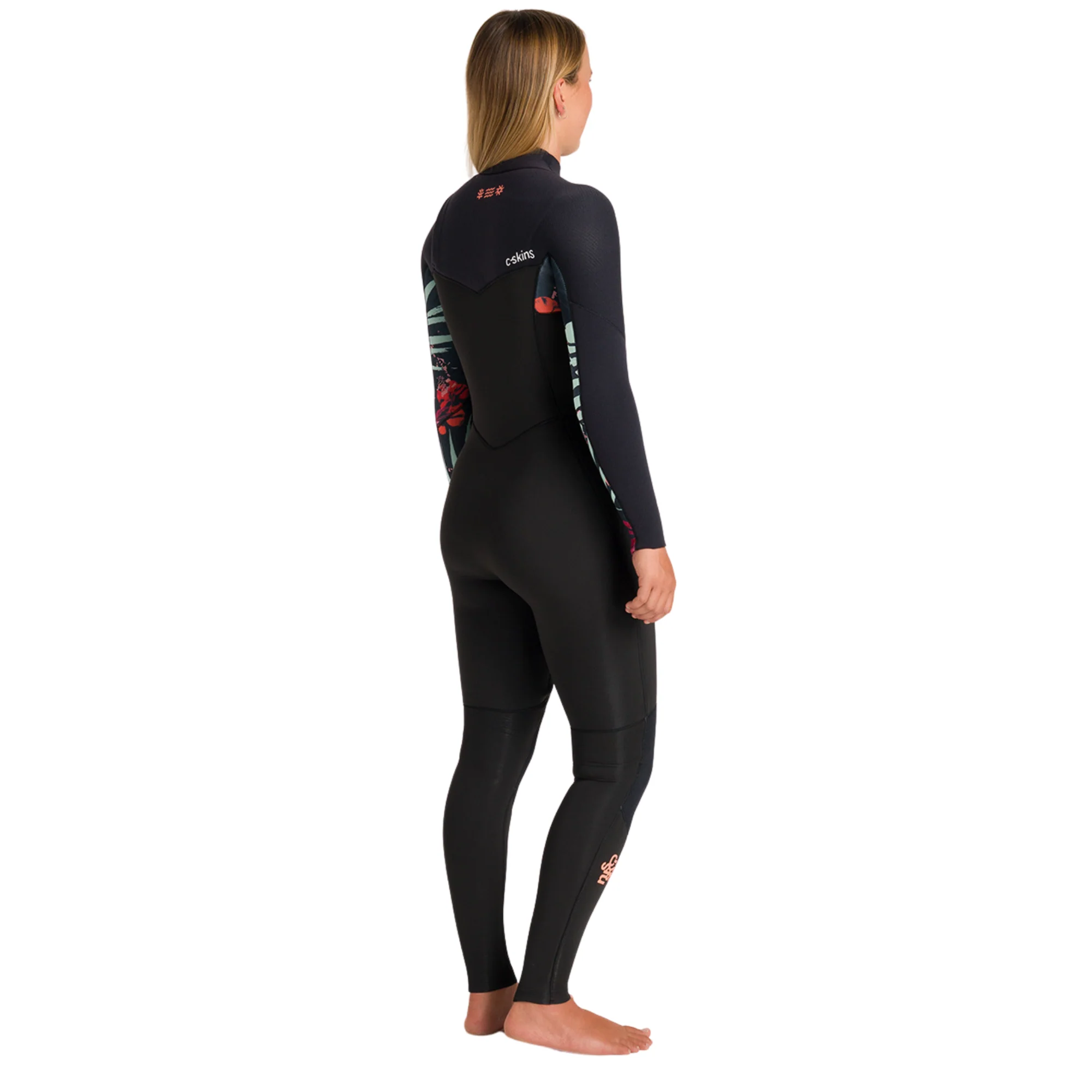 C-Skins Women's NuWave Solace 4/3mm GBS Chest Zip Steamer Wetsuit (Raven/Black) - Image 8