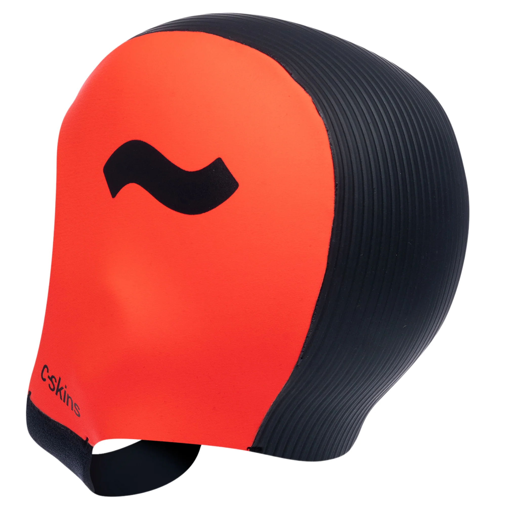 C-Skins Unisex Swim Research Thermal Swim/Watersports GBS Neoprene Cap (Black/Orange)(3mm) - Image 3
