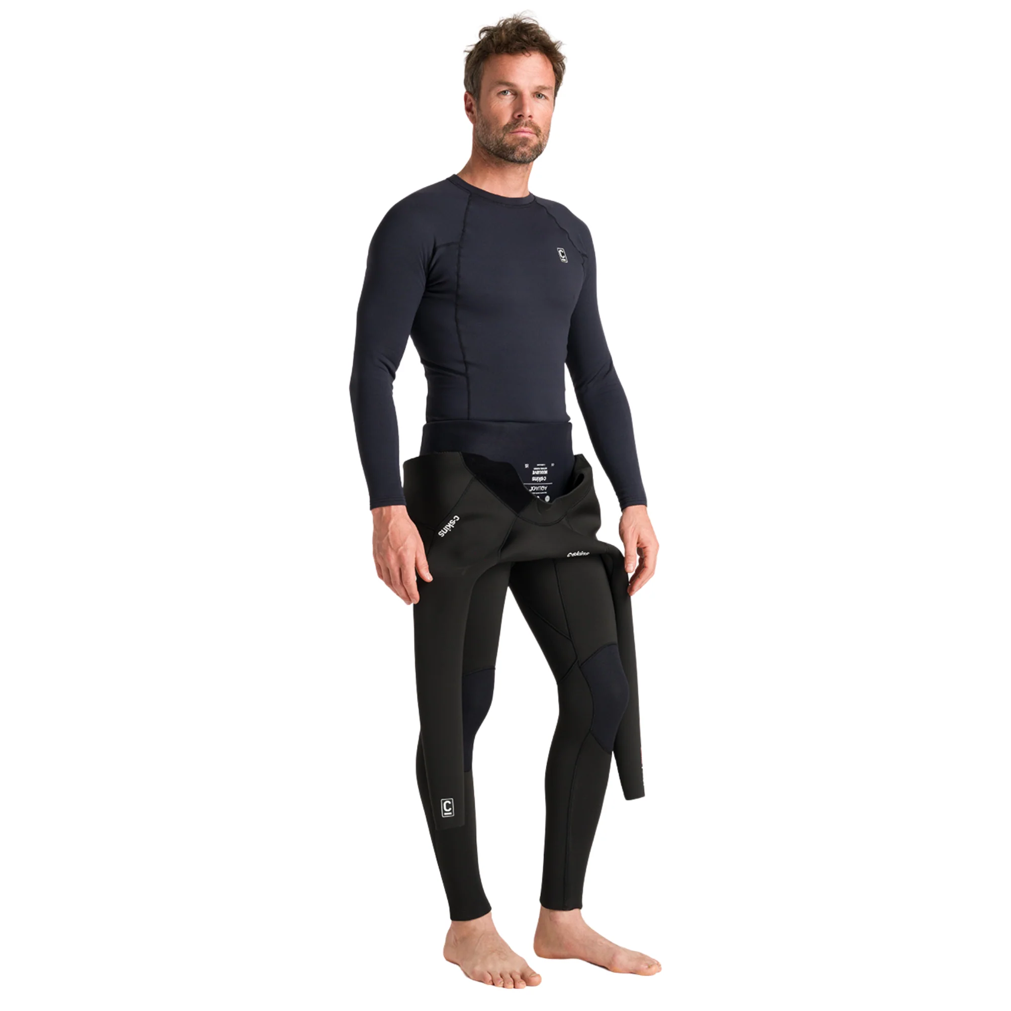 C-Skins Men's HDi Thermal Long Sleeve Rash Vest (Black) - Image 3