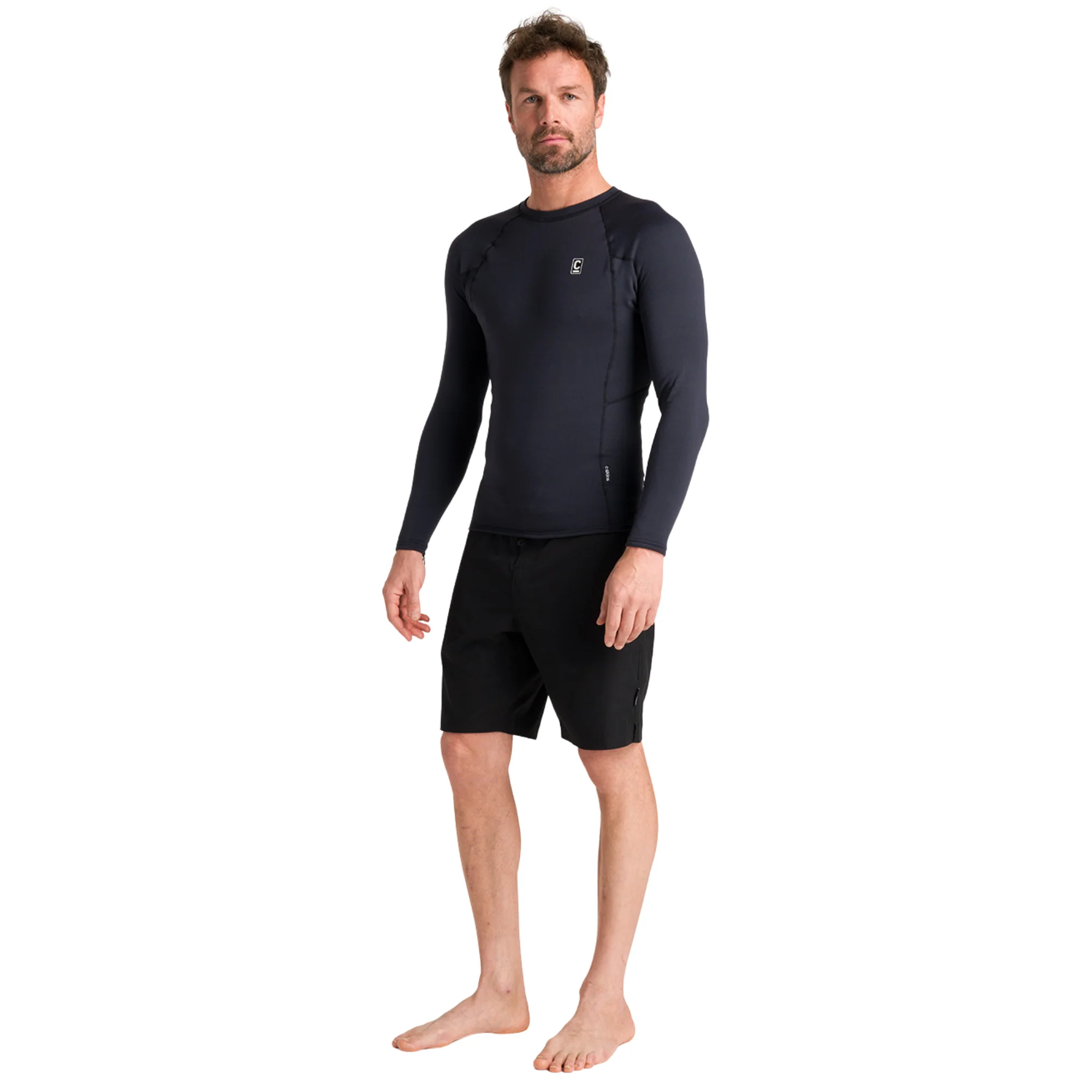 C-Skins Men's HDi Thermal Long Sleeve Rash Vest (Black) - Image 5
