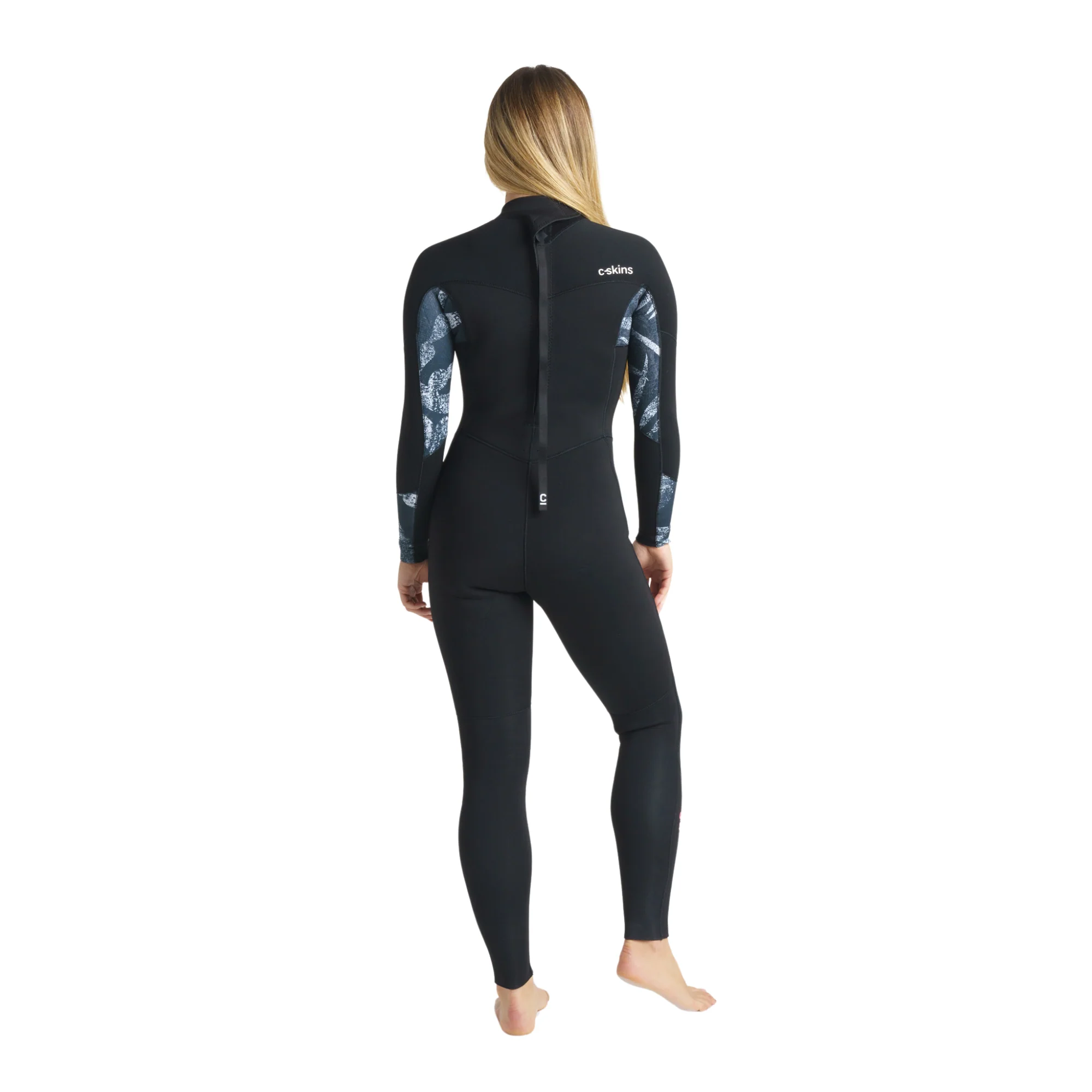 C-Skins Women's Solace 5/4/3mm Back Zip GBS Steamer Wetsuit (Black/Tropical/Black Rose) - Image 8