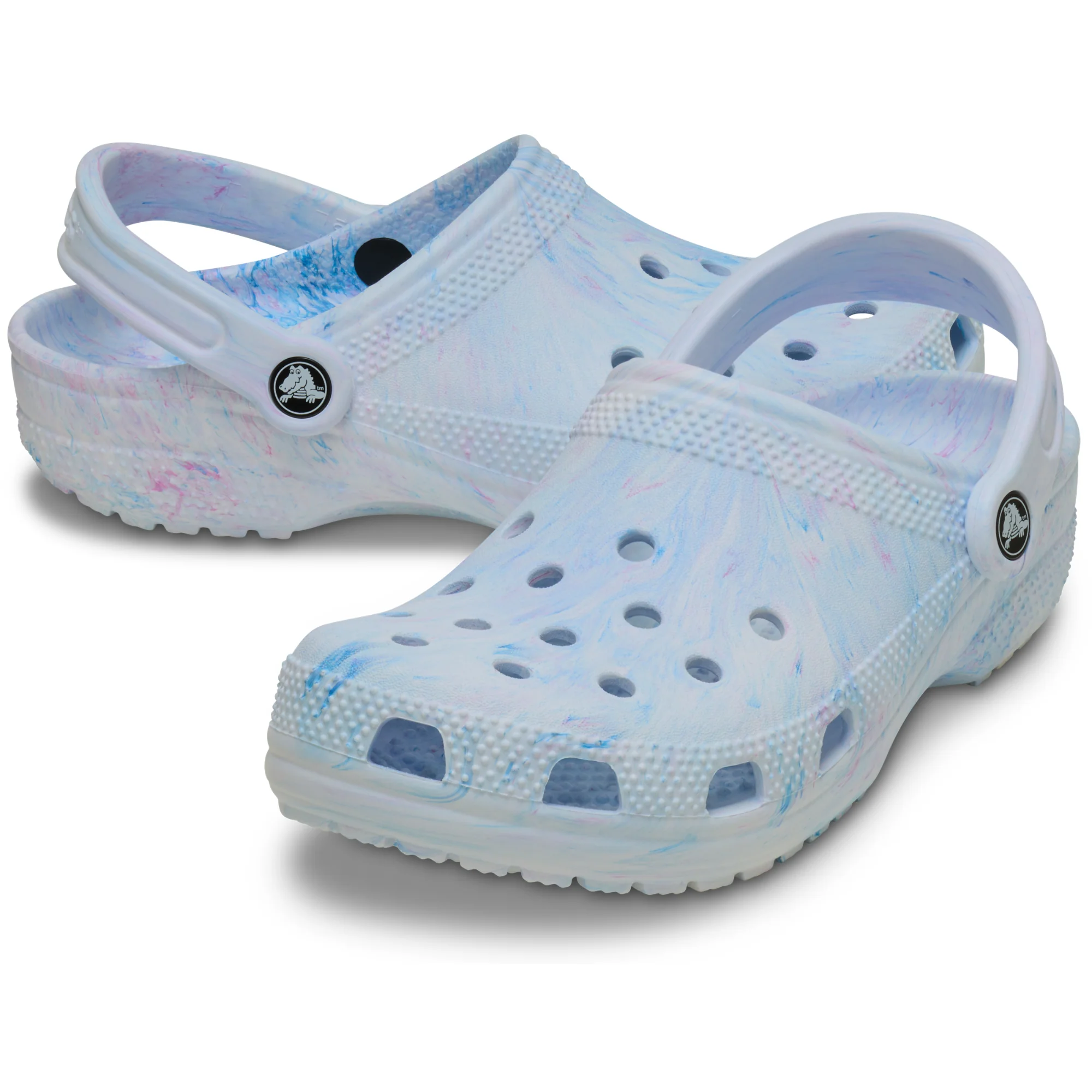 Crocs Unisex Classic Watercolour Marbled Clogs (Oxygen Swirl) - Image 6