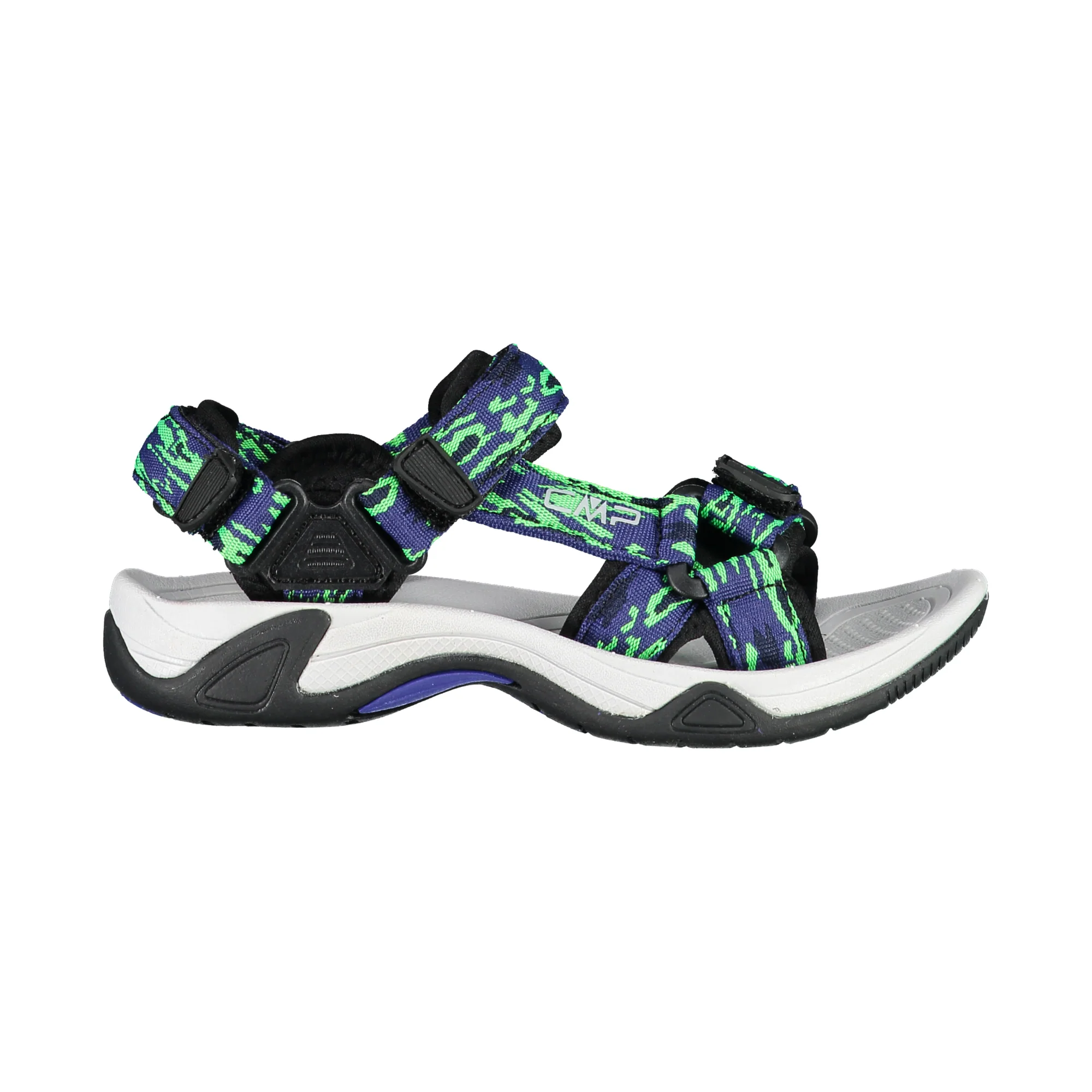 CMP Kids Hamal Vegan Friendly Hiking Sandals (B.Blue/Verde Fluo)(Sizes EU28-37)