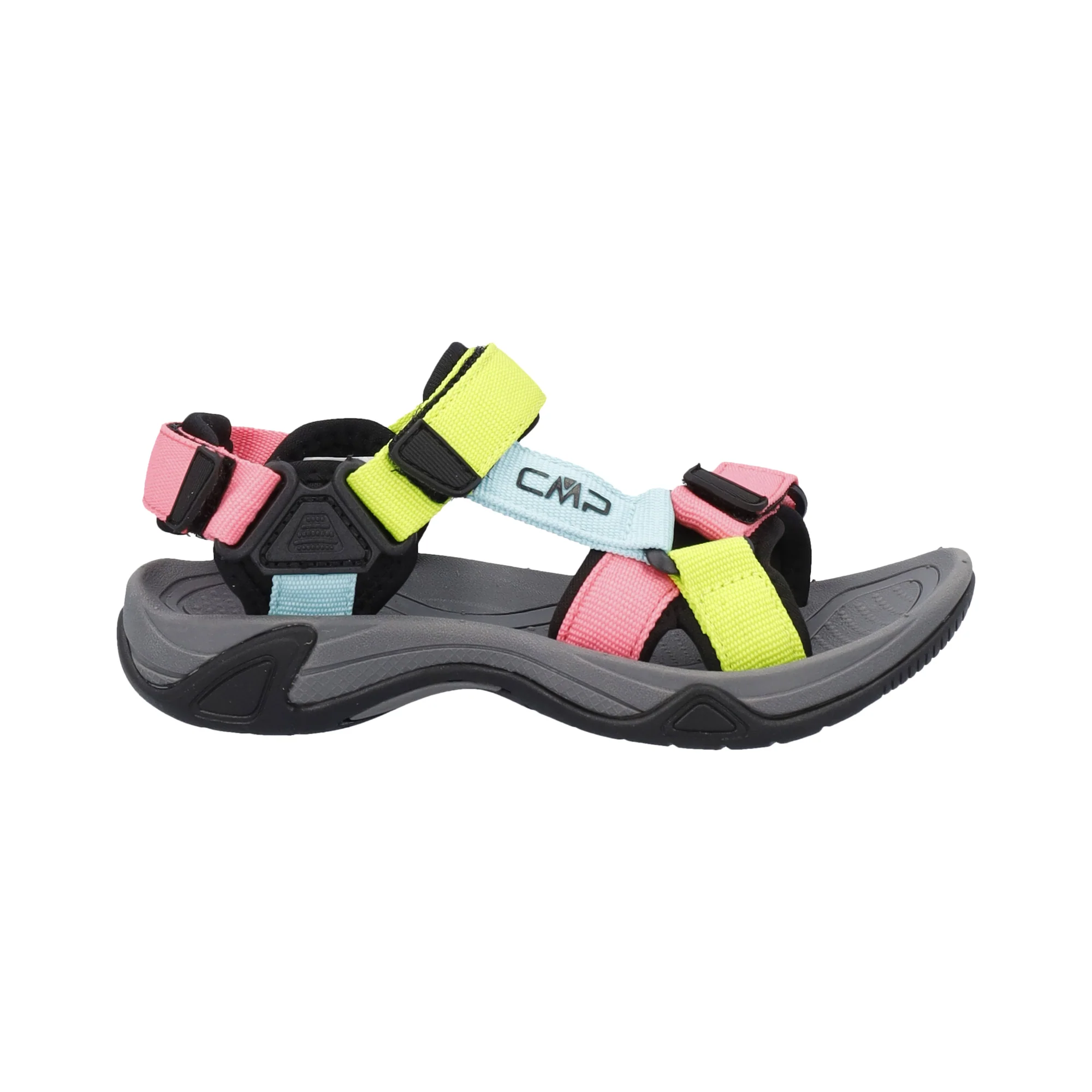 CMP Kids Hamal Vegan Friendly Hiking Sandals (Lagoon/Pink Fluo/Acido)(Sizes EU31-37)