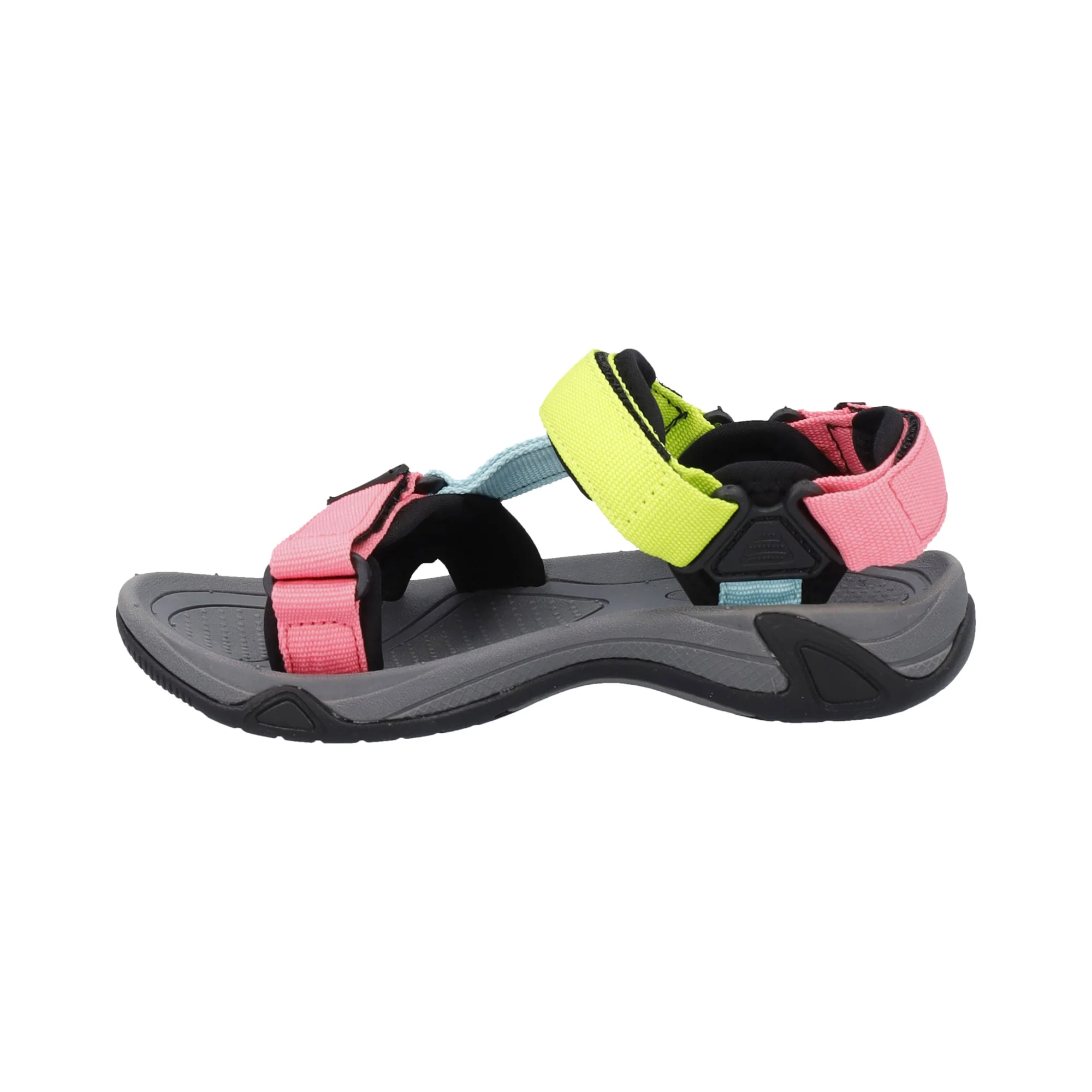 CMP Kids Hamal Vegan Friendly Hiking Sandals (Lagoon/Pink Fluo/Acido)(Sizes EU31-37) - Image 2