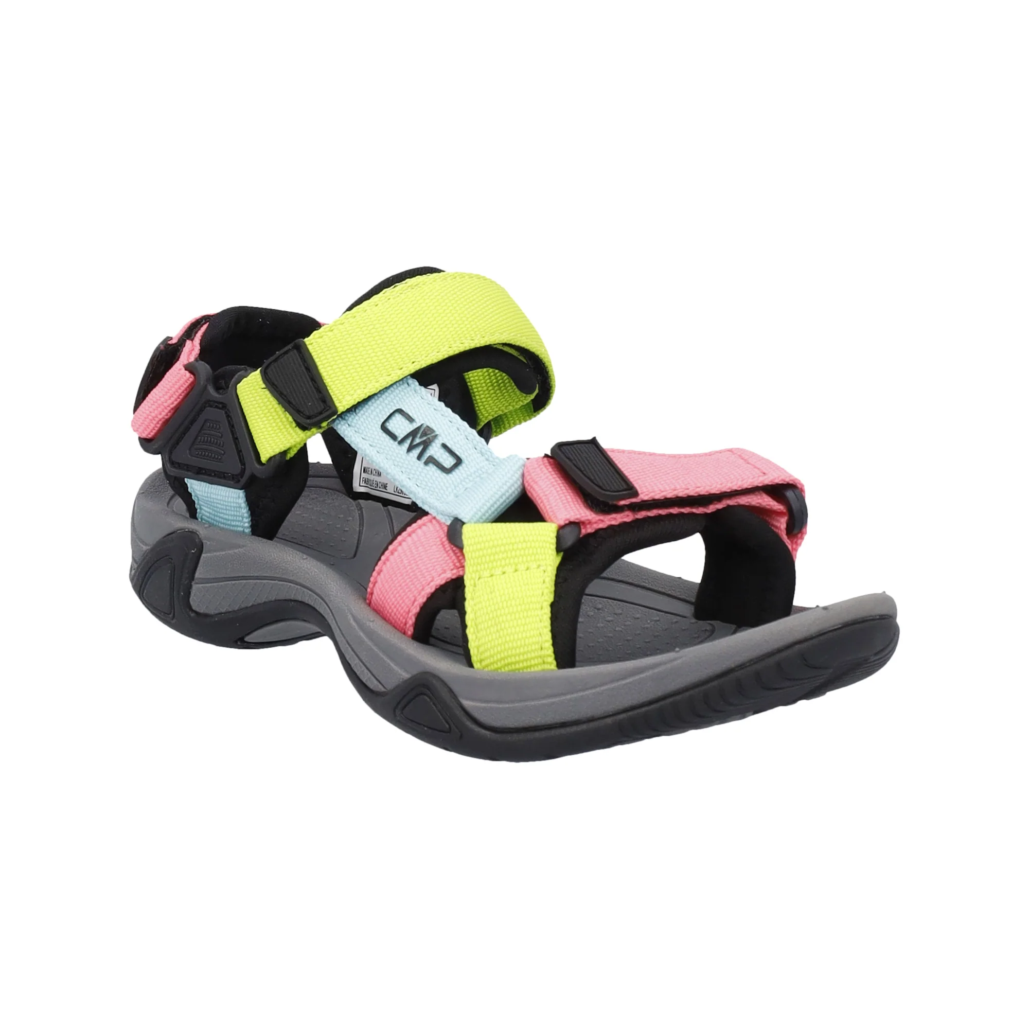 CMP Kids Hamal Vegan Friendly Hiking Sandals (Lagoon/Pink Fluo/Acido)(Sizes EU31-37) - Image 3