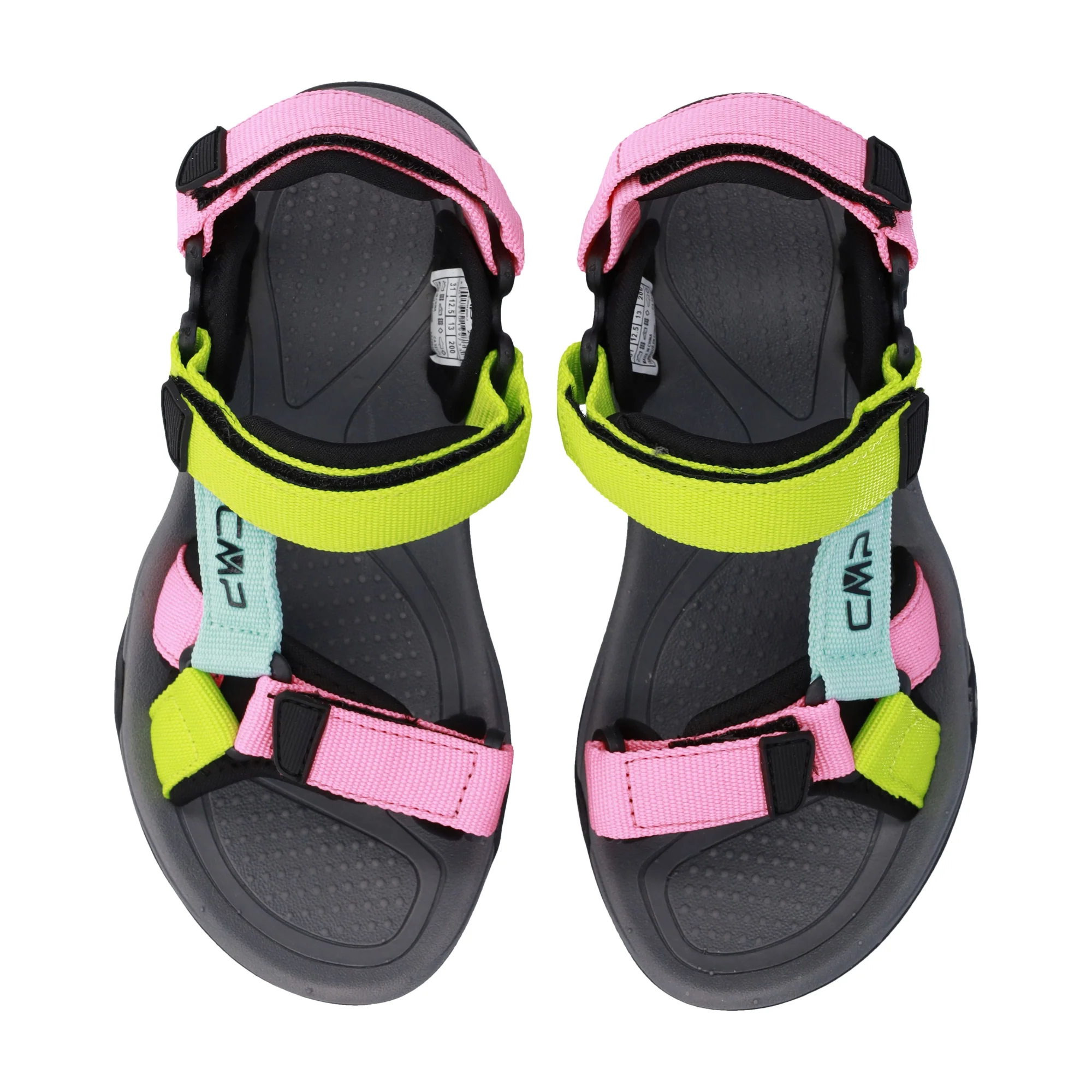 CMP Kids Hamal Vegan Friendly Hiking Sandals (Lagoon/Pink Fluo/Acido)(Sizes EU31-37) - Image 5
