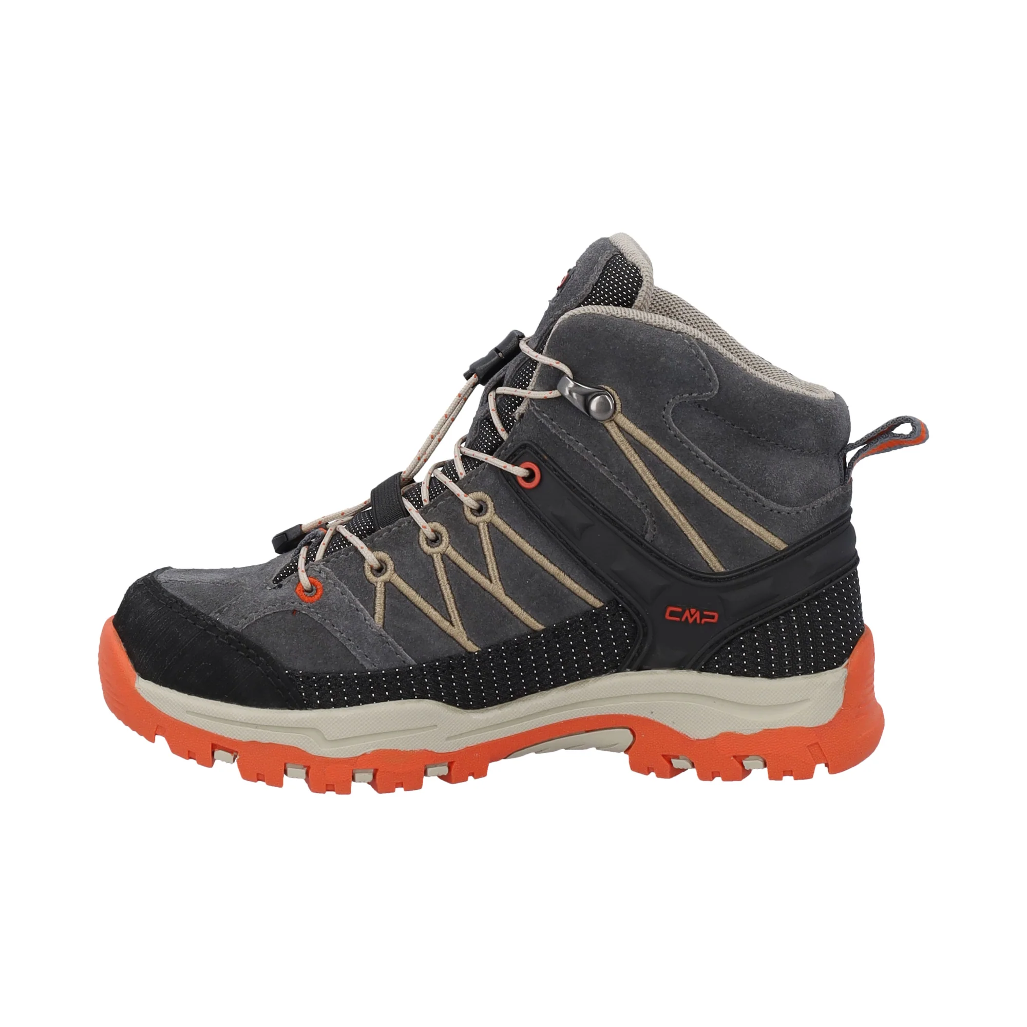 CMP Kids Rigel Trekking Waterproof Mid Trail Boots (Grey/Orange)(Sizes EU28-37) - Image 2