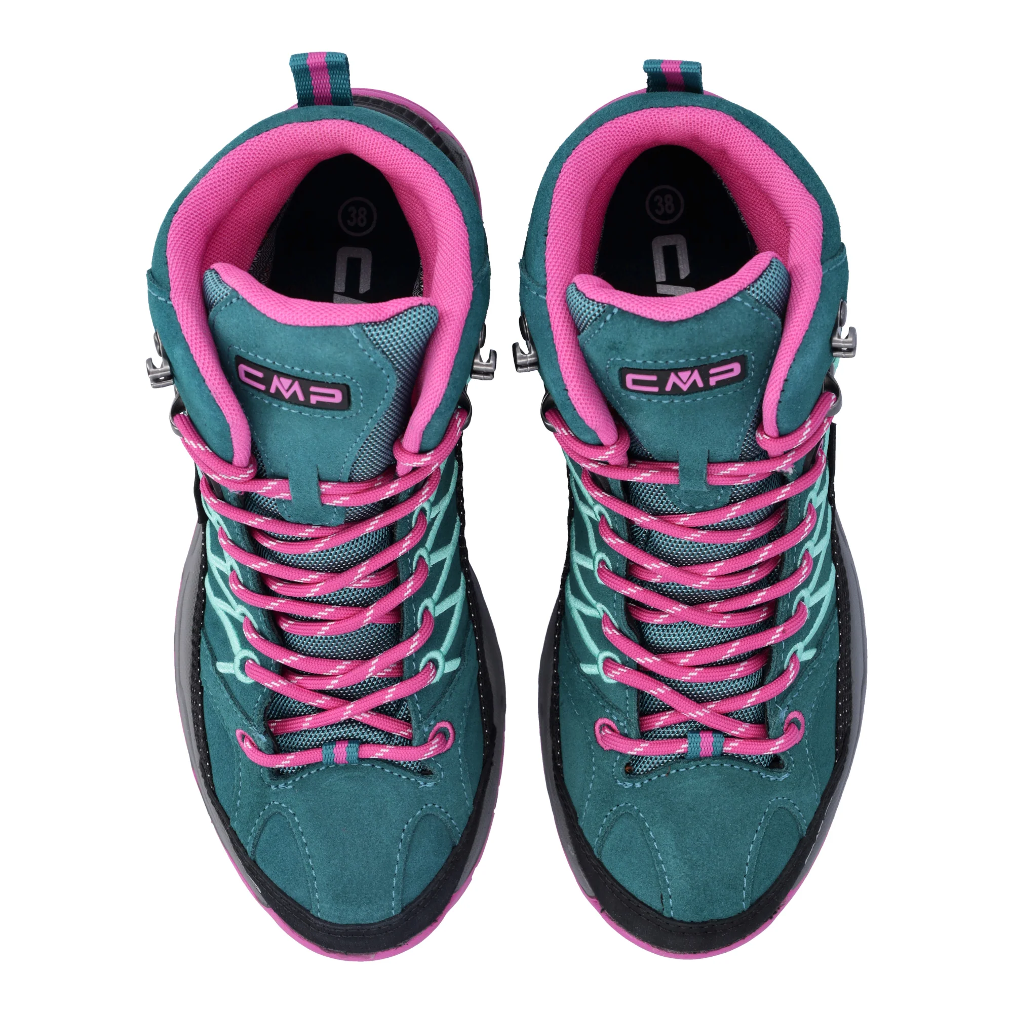 CMP Kids Rigel Trekking Waterproof Mid Trail Boots (Lake/Pink Fluo)(Sizes EU28-37) - Image 5