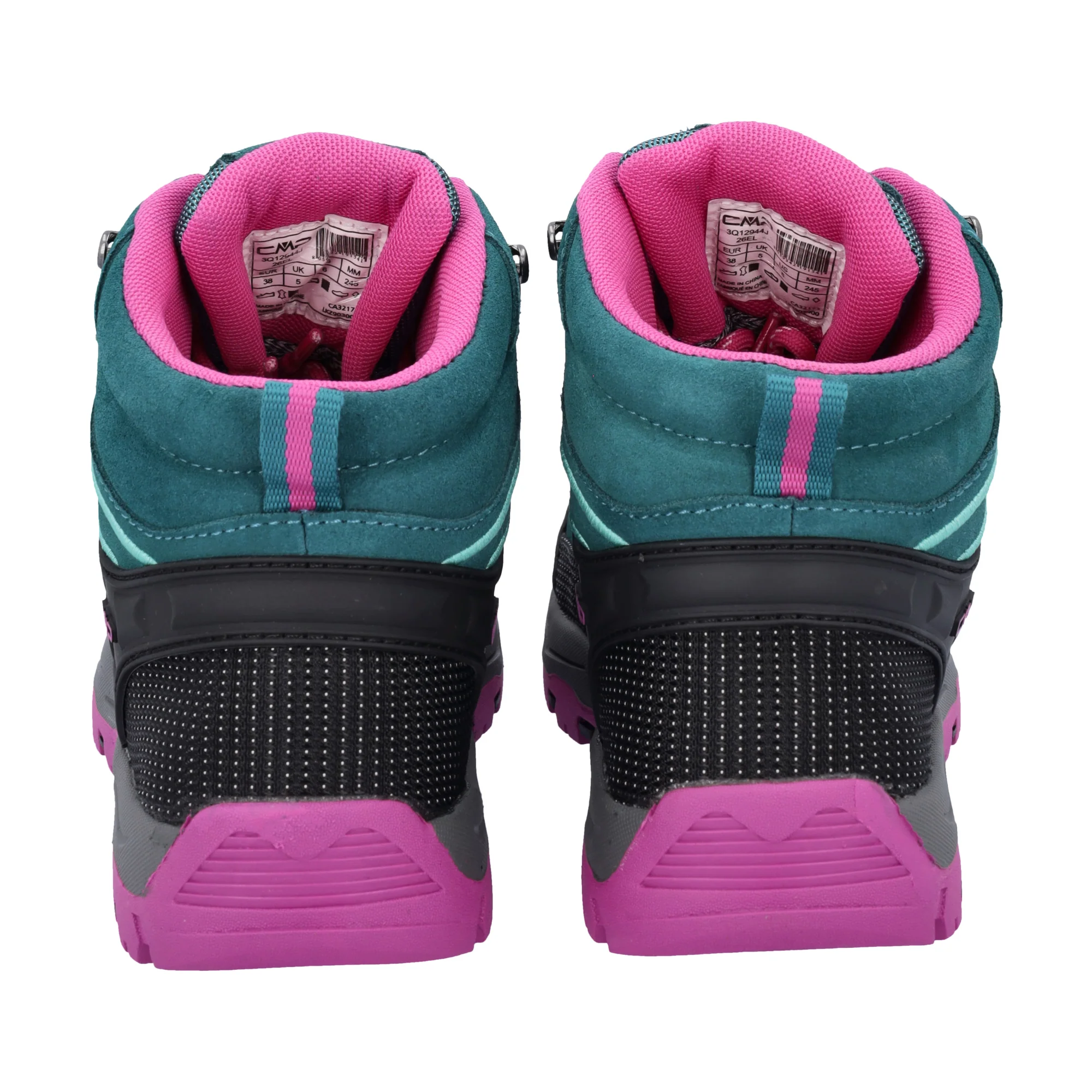 CMP Kids Rigel Trekking Waterproof Mid Trail Boots (Lake/Pink Fluo)(Sizes EU28-37) - Image 6