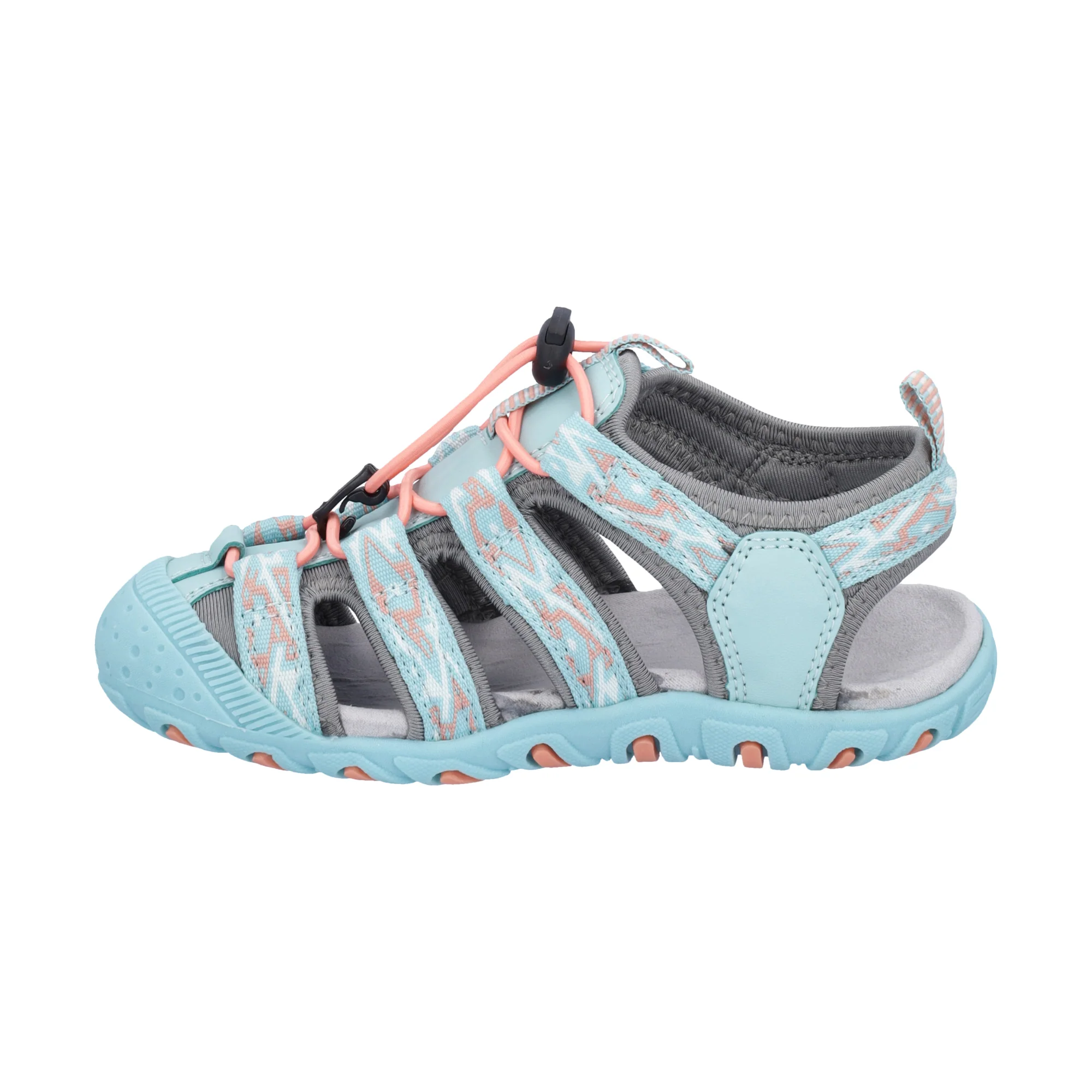 CMP Kids Sahiph Vegan Friendly Hiking Sandals (Acqua/Sunrise)(Sizes EU28-37) - Image 2