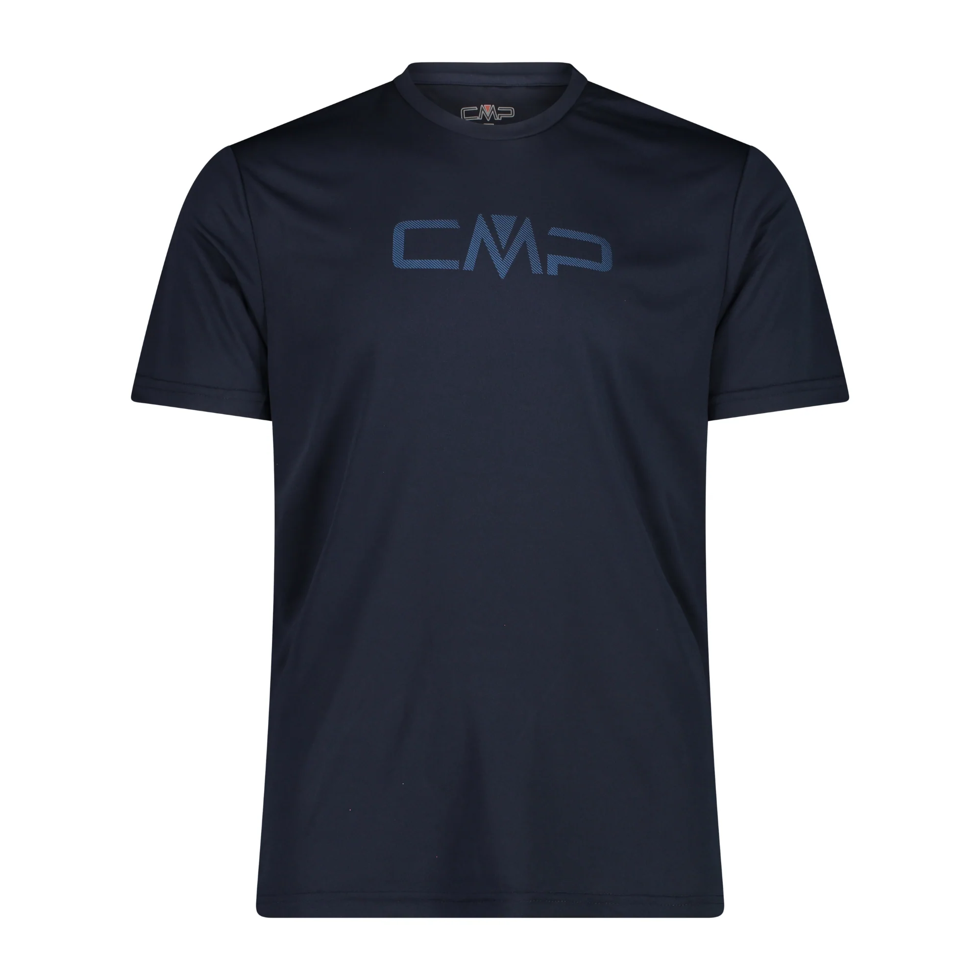 CMP Men's Round Neck Logo Technical Tee (B. Blue/Dusty Blue)