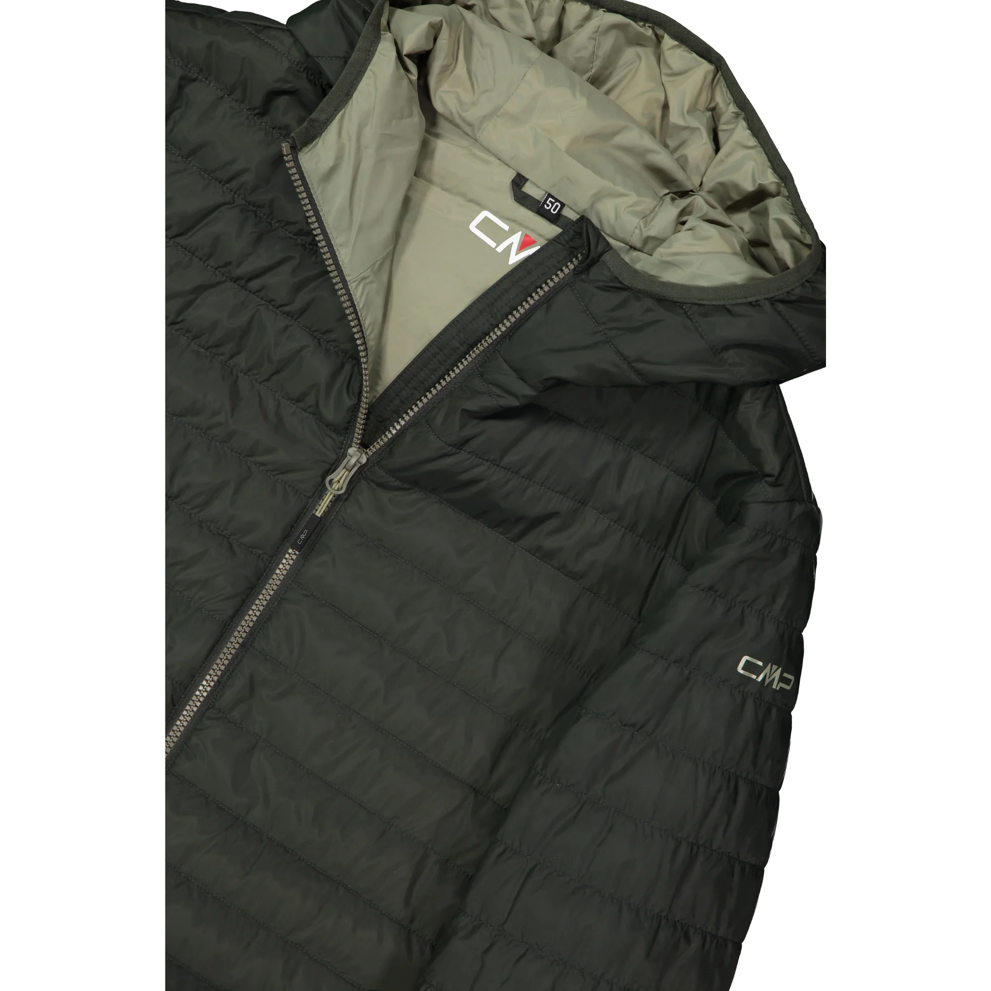 CMP Men's Padded Hooded Insulated Jacket (Pine) - Image 5