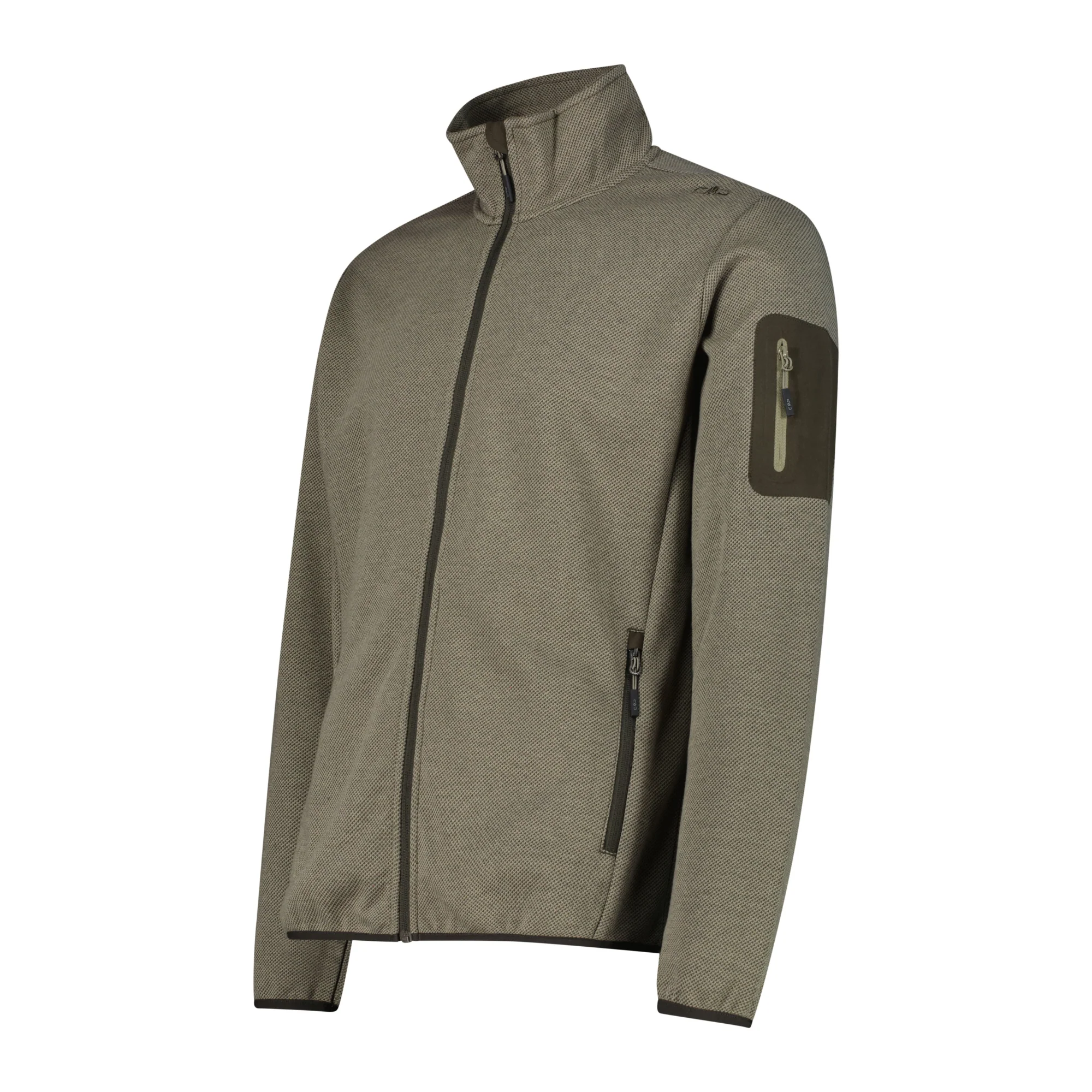 CMP Men's Jacquard Knit-Tech Full Zip Fleece (Sage/Pine) - Image 2