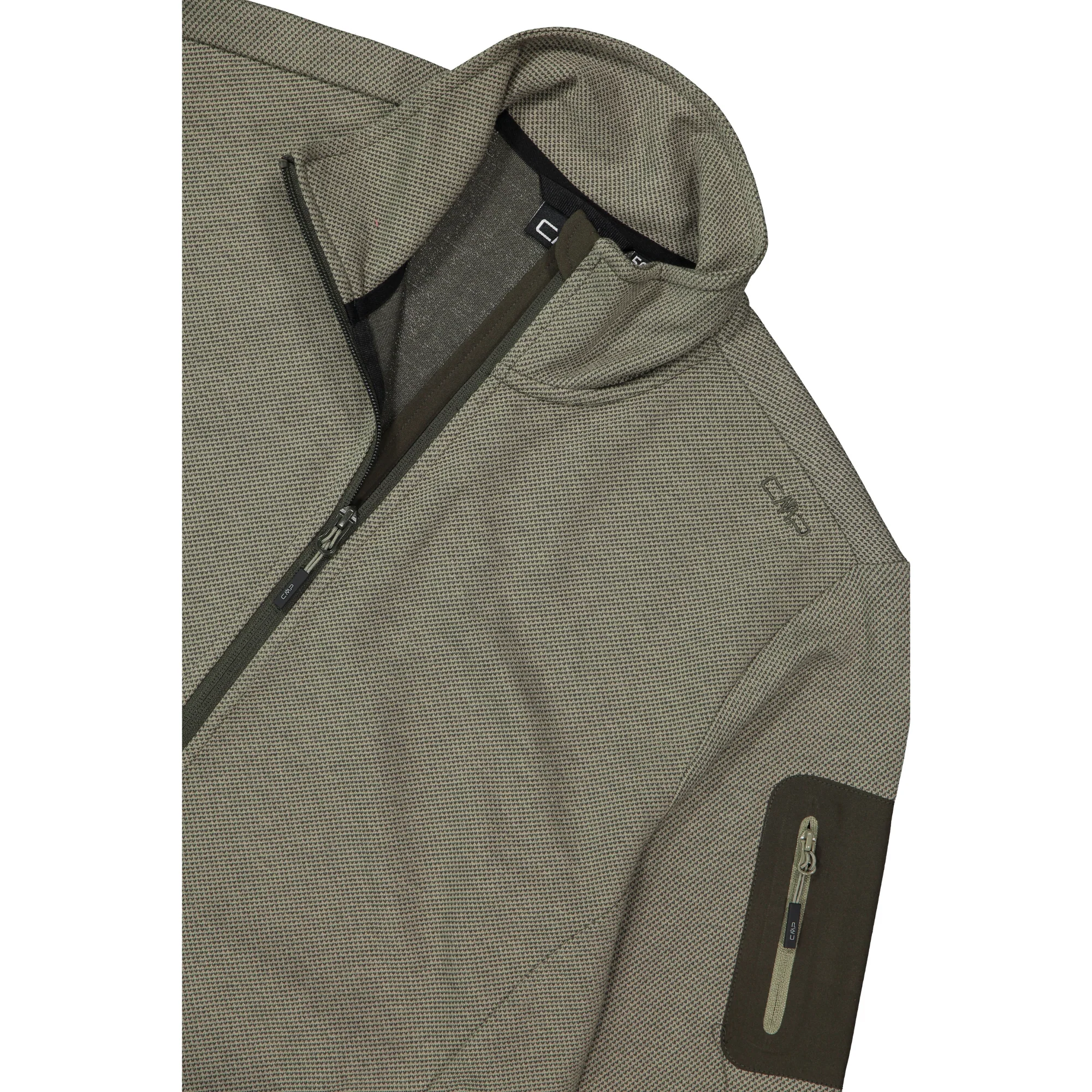 CMP Men's Jacquard Knit-Tech Full Zip Fleece (Sage/Pine) - Image 5