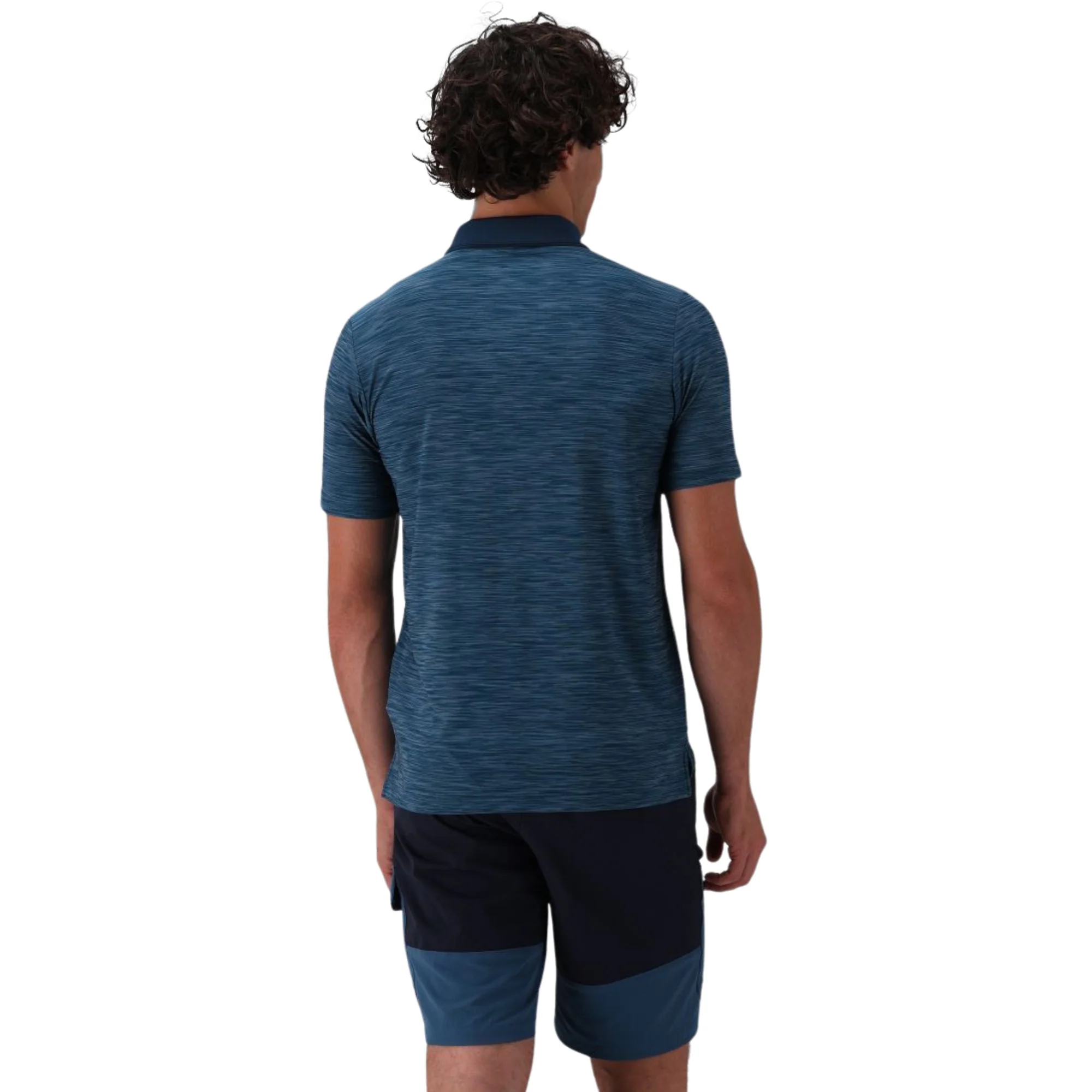 CMP Men's Melange Stretch Jersey Short Sleeve Technical Polo Shirt (Petroleum Mel) - Image 6