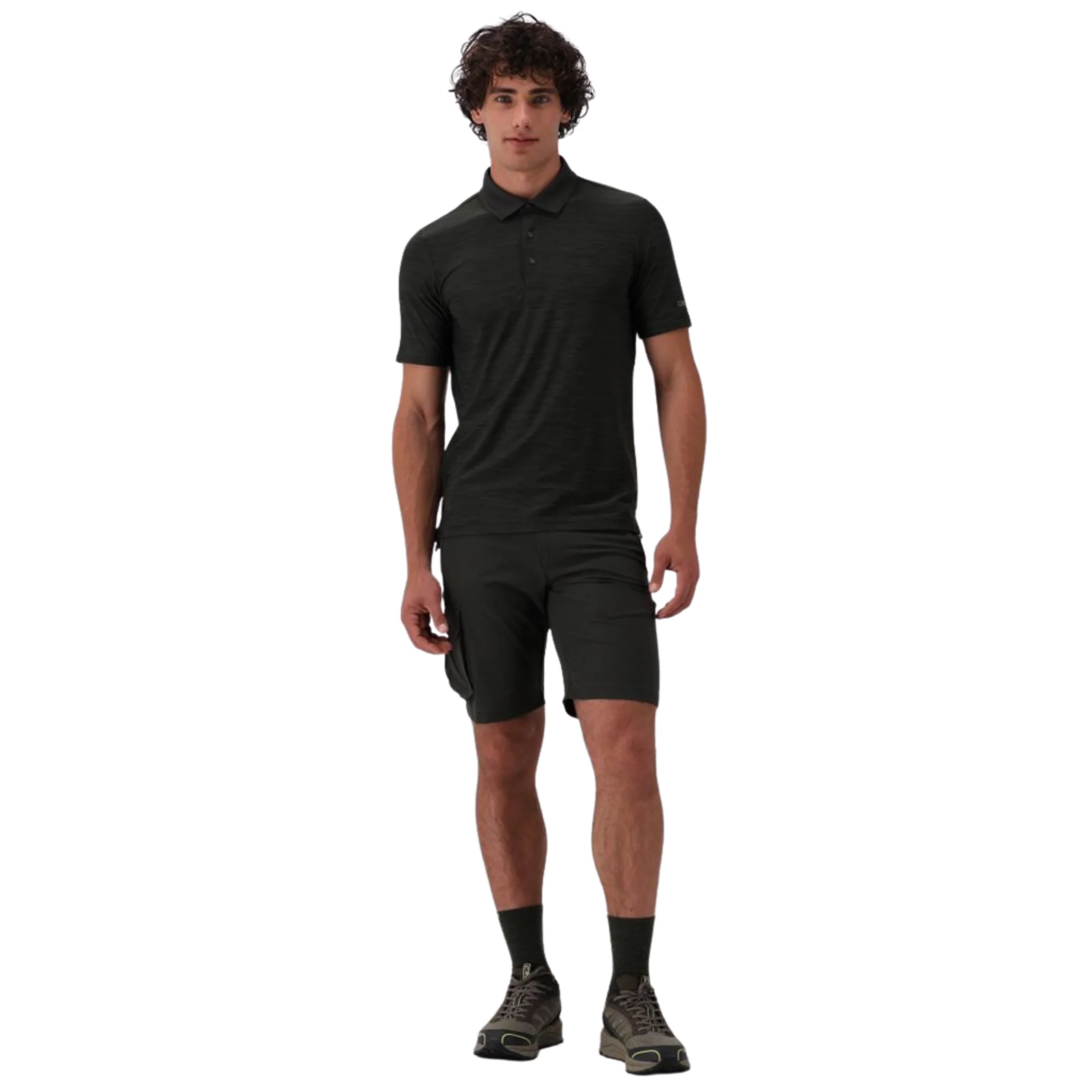 CMP Men's Melange Stretch Jersey Short Sleeve Technical Polo Shirt (Pine Mel) - Image 7