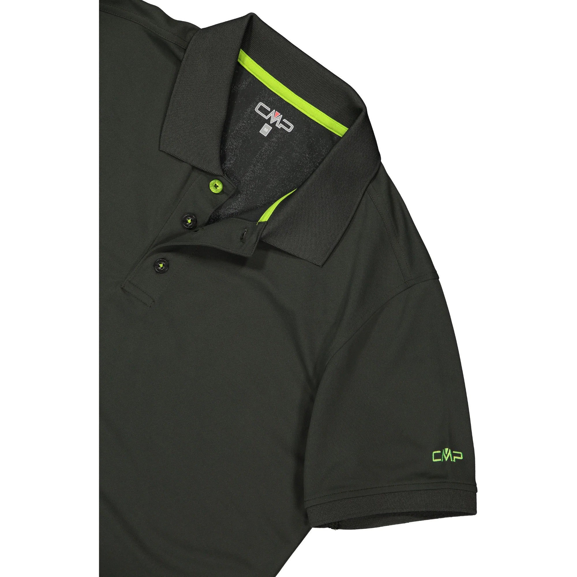 CMP Men's Piquet Short Sleeve Technical Polo Shirt (Pine) - Image 4