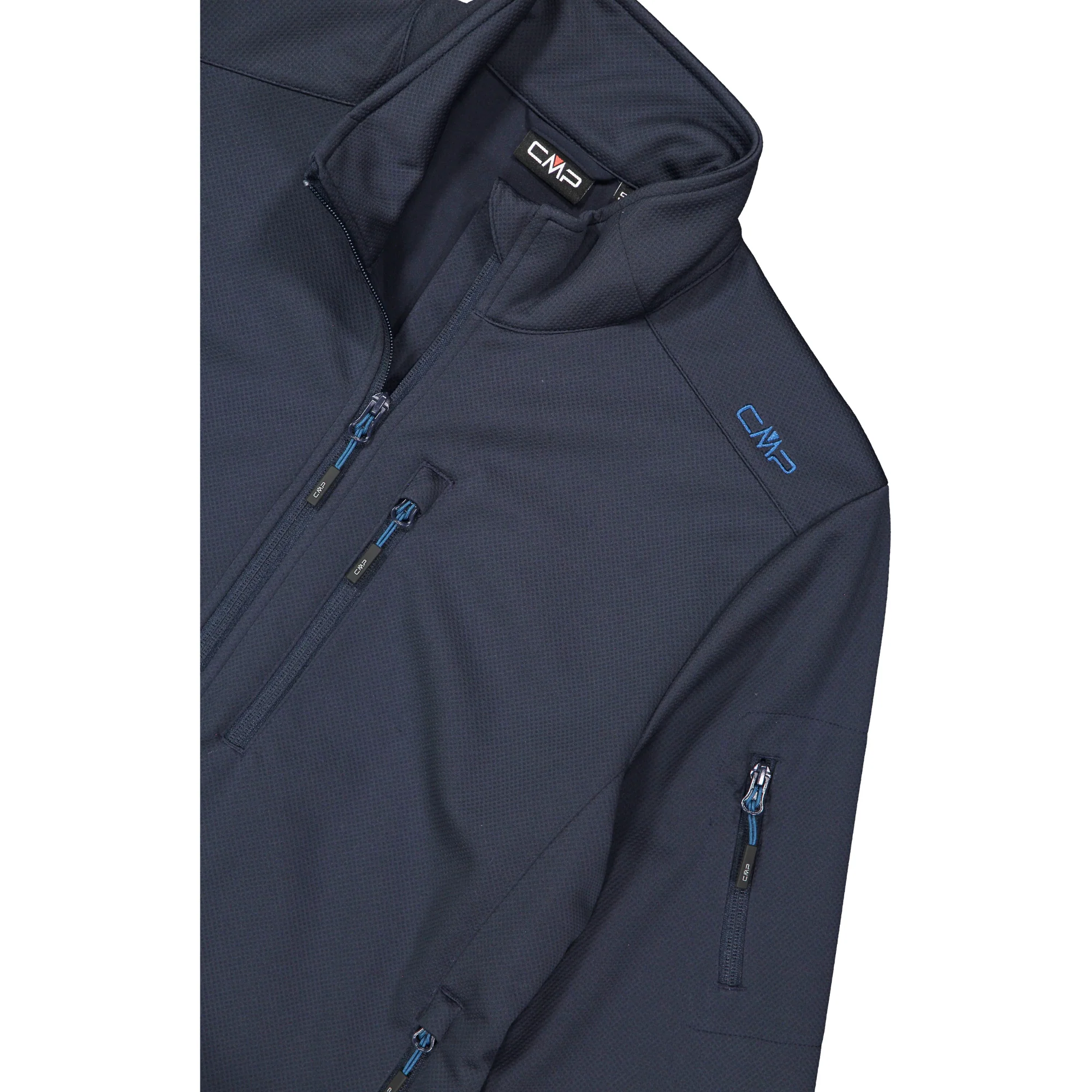 CMP Men's Jacquard Softshell Jacket (Black Blue) - Image 5