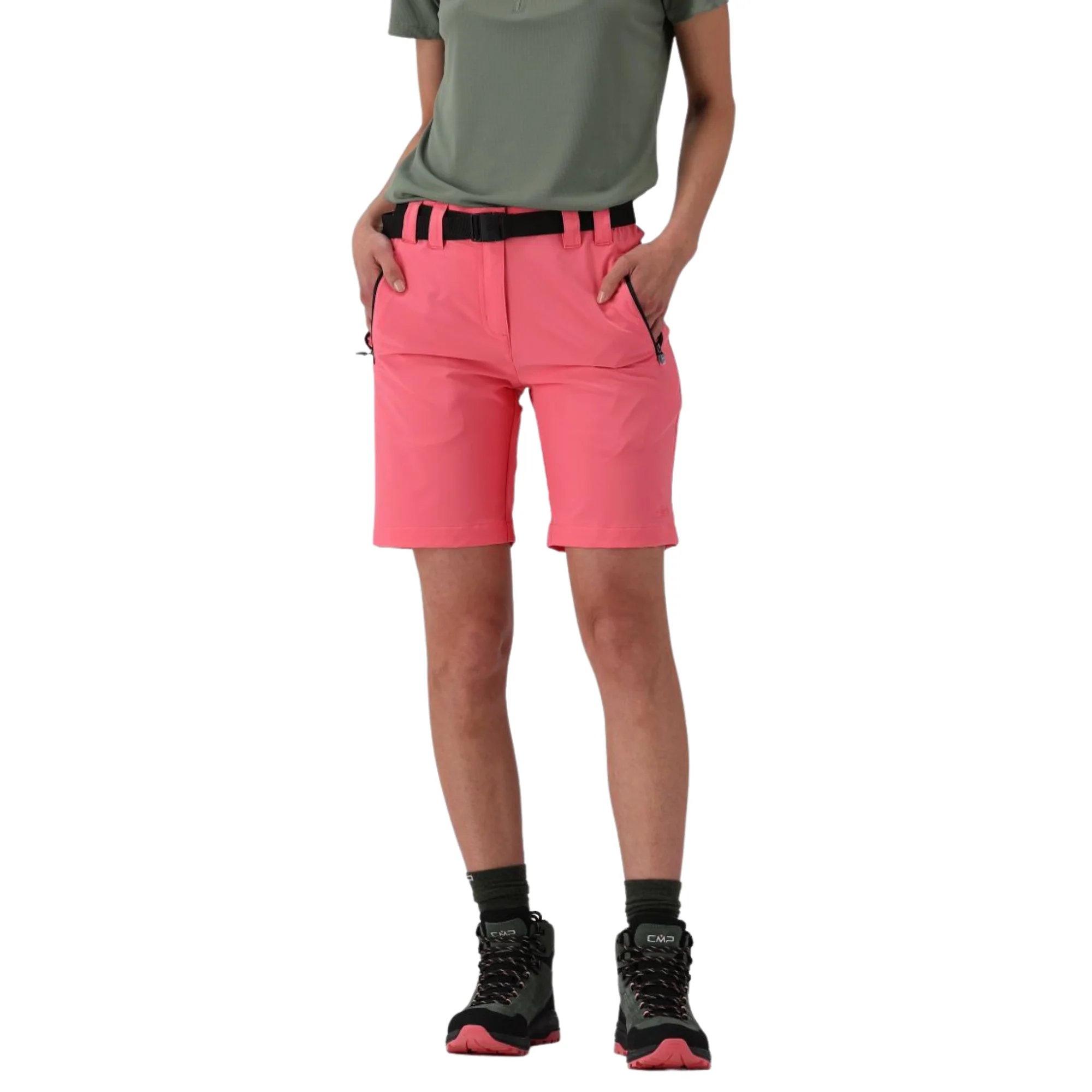 CMP Women's Bermuda Belted Shorts (Coral)(8in) - Image 6