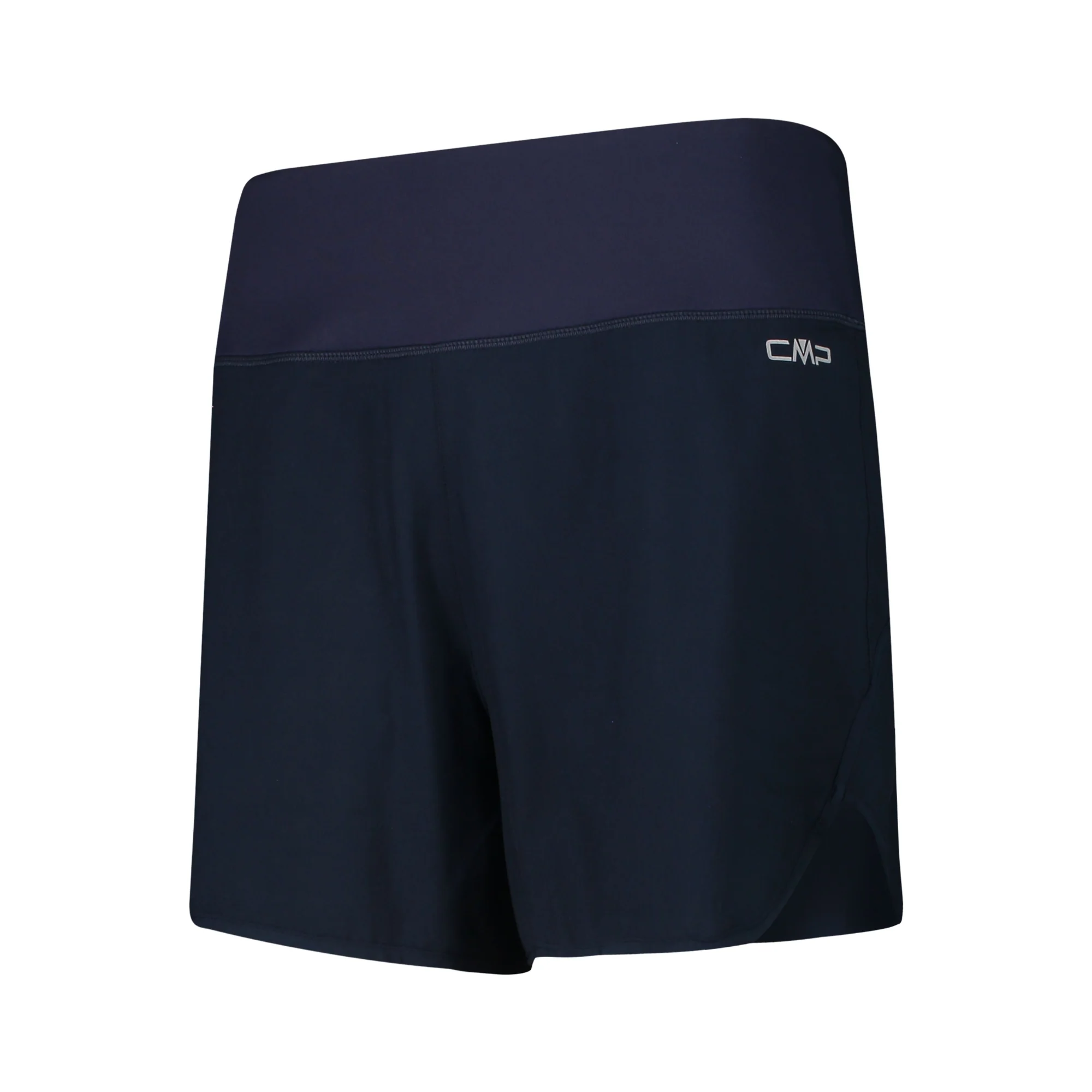 CMP Women's Unlimitech Trail Running 2-in-1 Shorts (3in)(Black/Blue) - Image 2