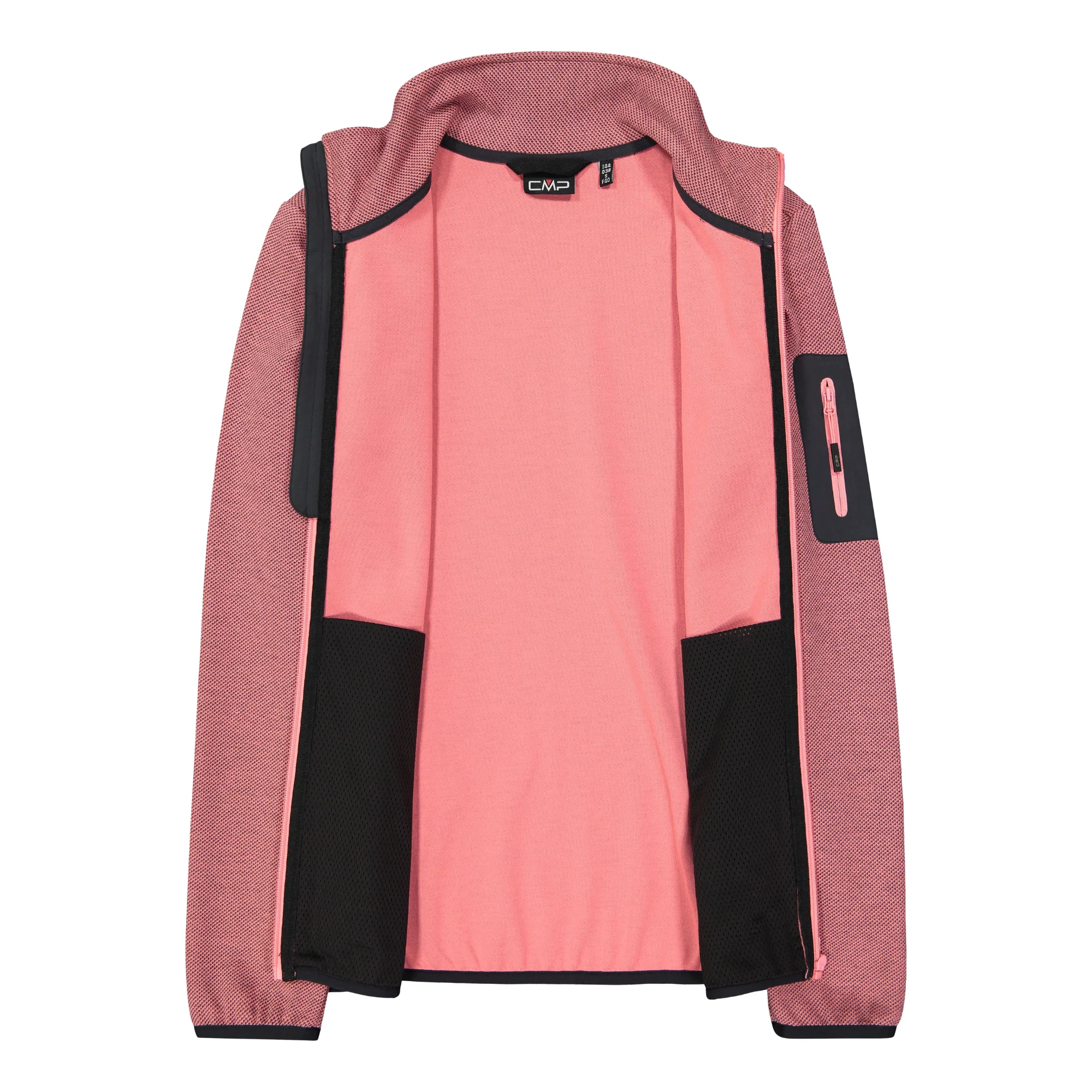 CMP Women's Knit Tech Full Zip Fleece (Coral/Anthracite) - Image 4