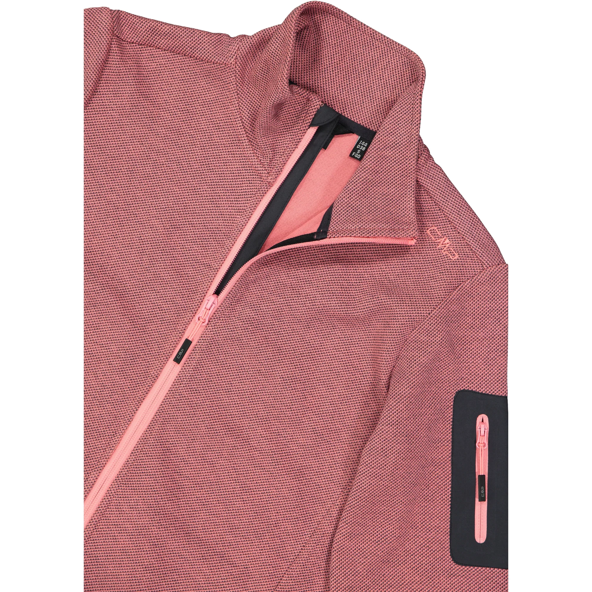 CMP Women's Knit Tech Full Zip Fleece (Coral/Anthracite) - Image 5