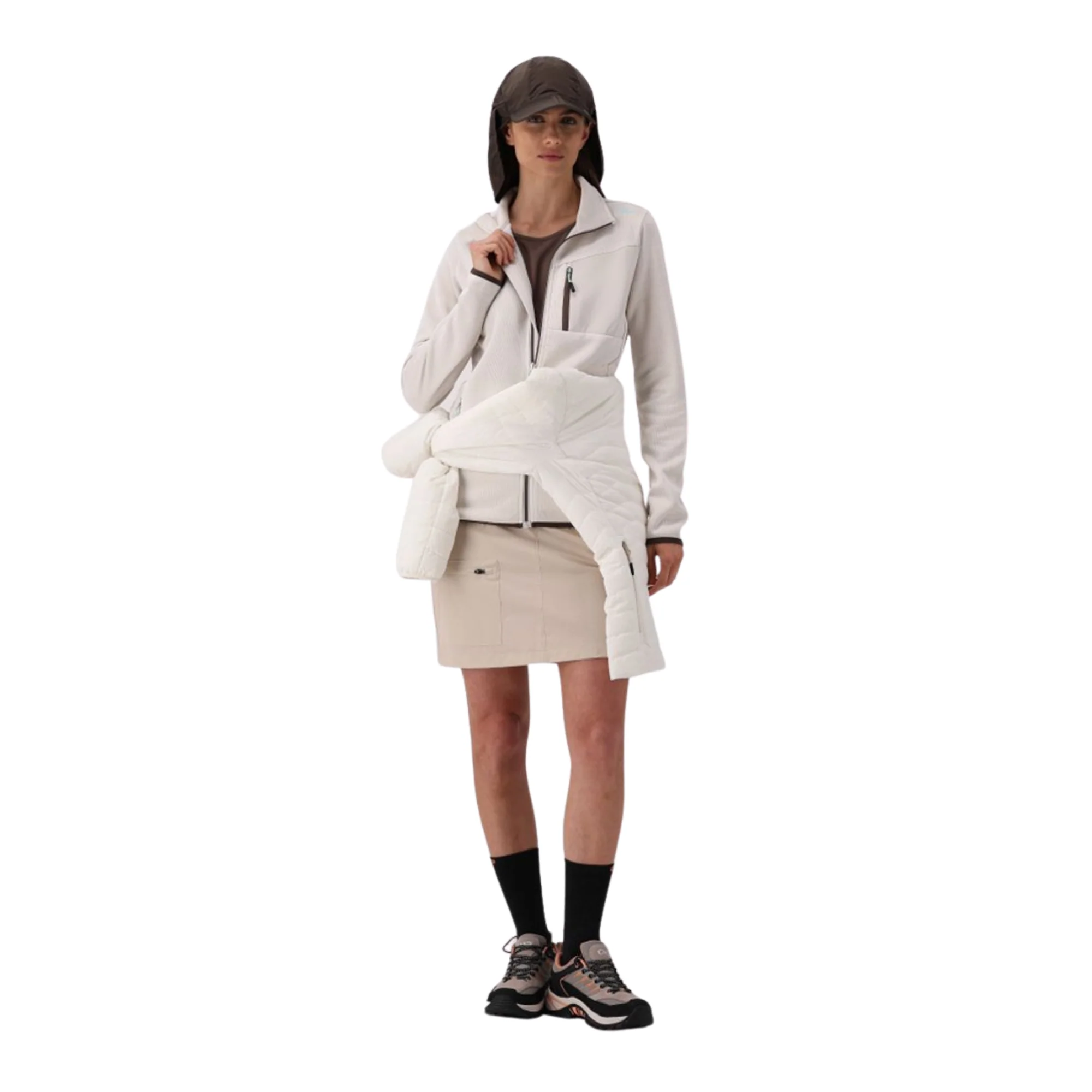 CMP Women's Padded Hooded Insulated Jacket (Offwhite) - Image 10
