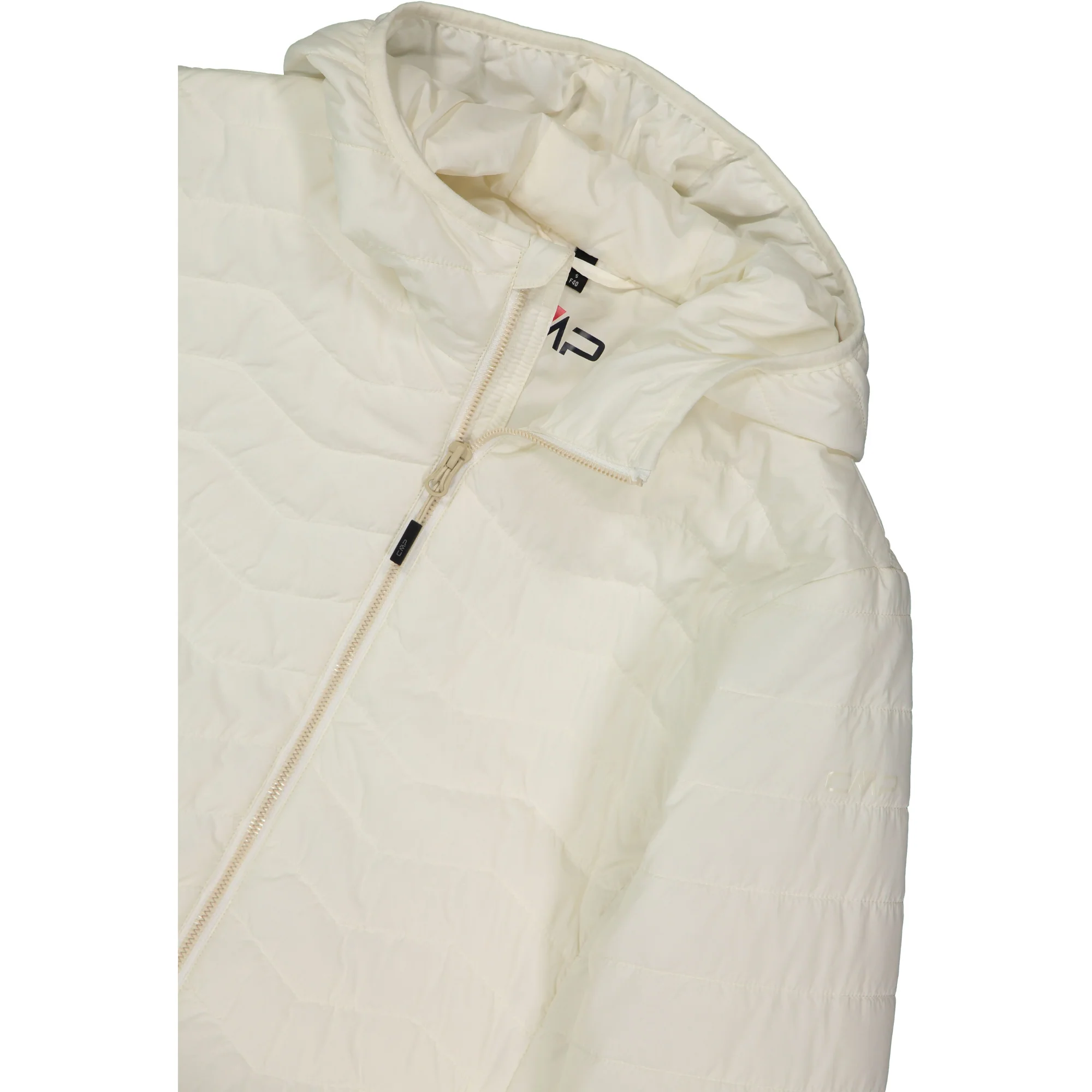 CMP Women's Padded Hooded Insulated Jacket (Offwhite) - Image 5