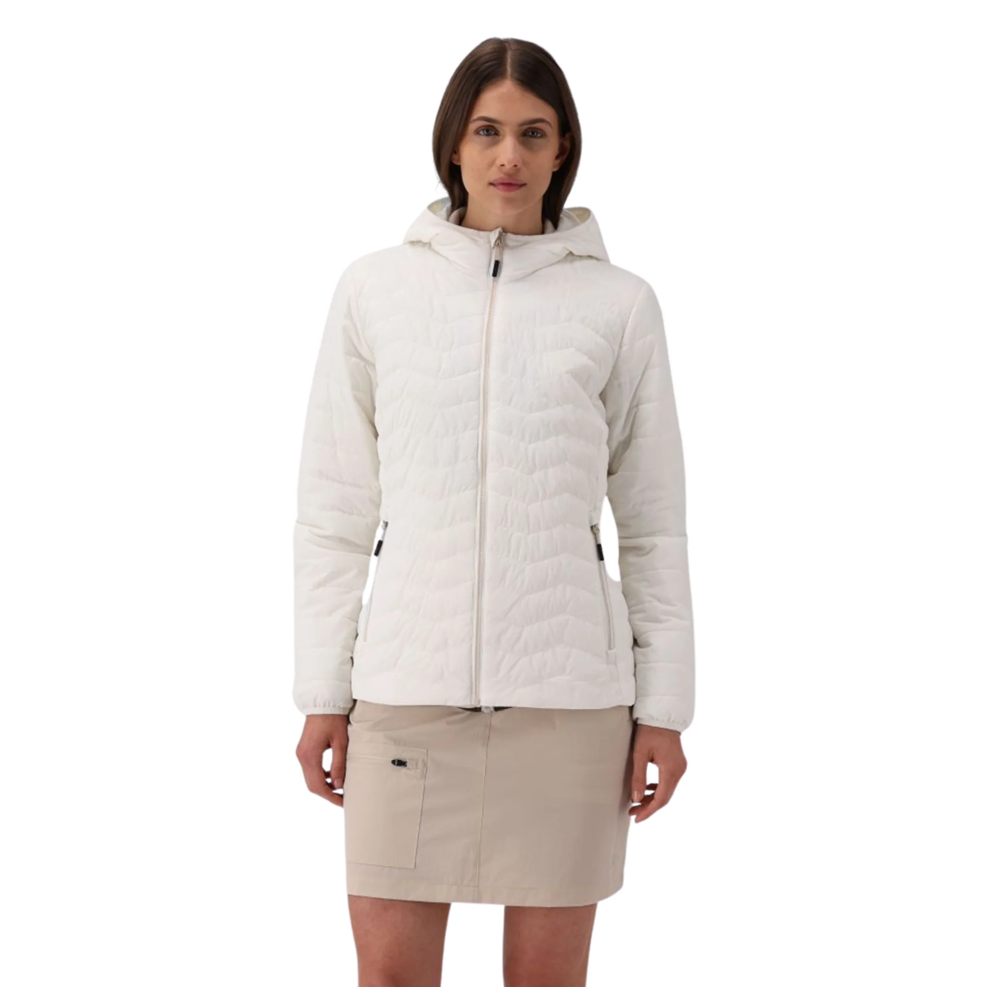 CMP Women's Padded Hooded Insulated Jacket (Offwhite) - Image 6