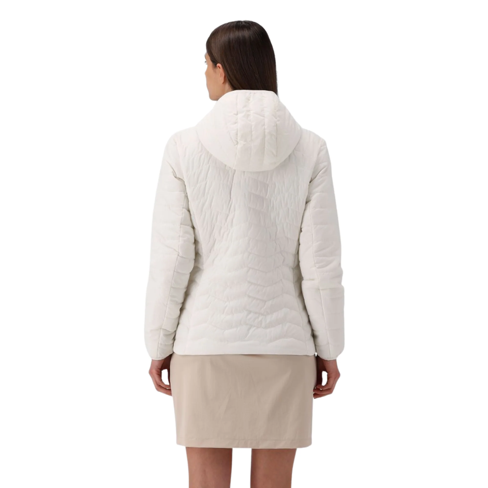 CMP Women's Padded Hooded Insulated Jacket (Offwhite) - Image 8