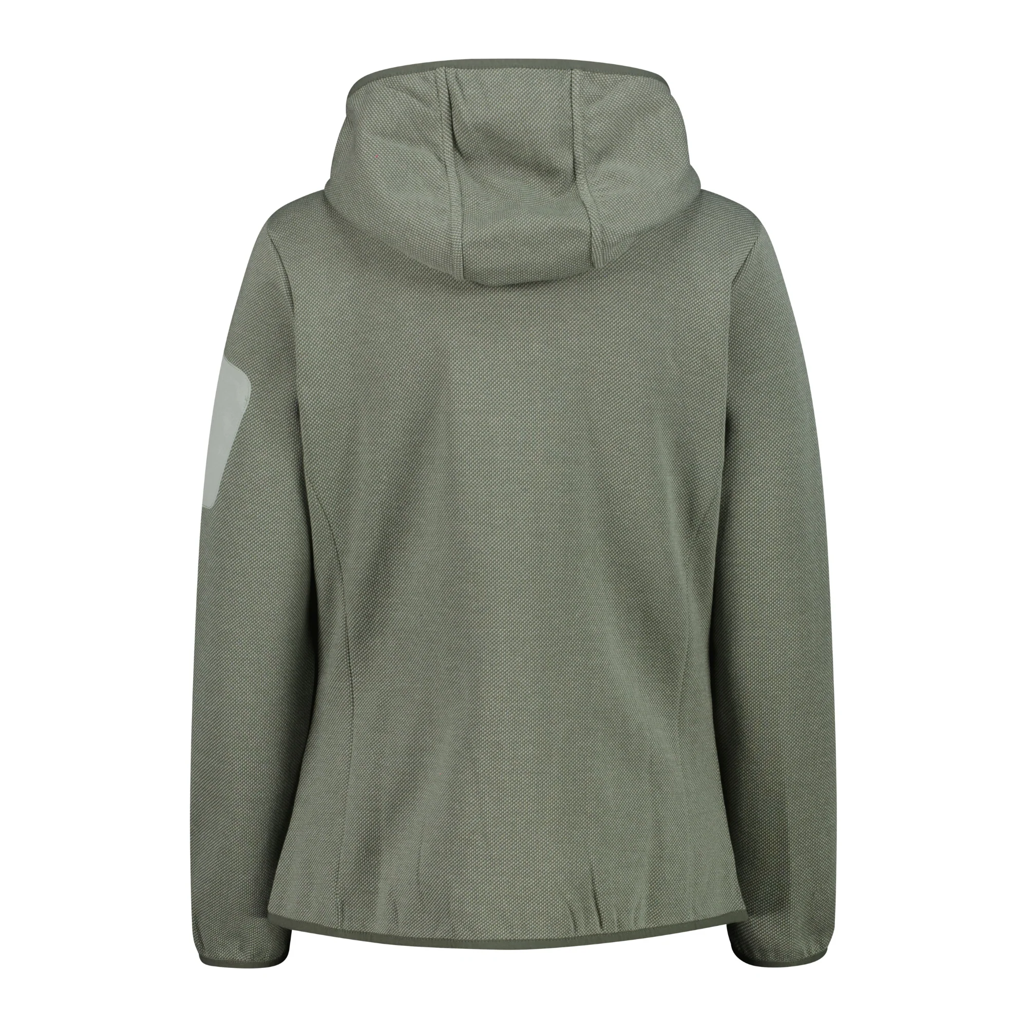 CMP Women's Knit Tech Hooded Full Zip Fleece (Avocado/Pistachio) - Image 3