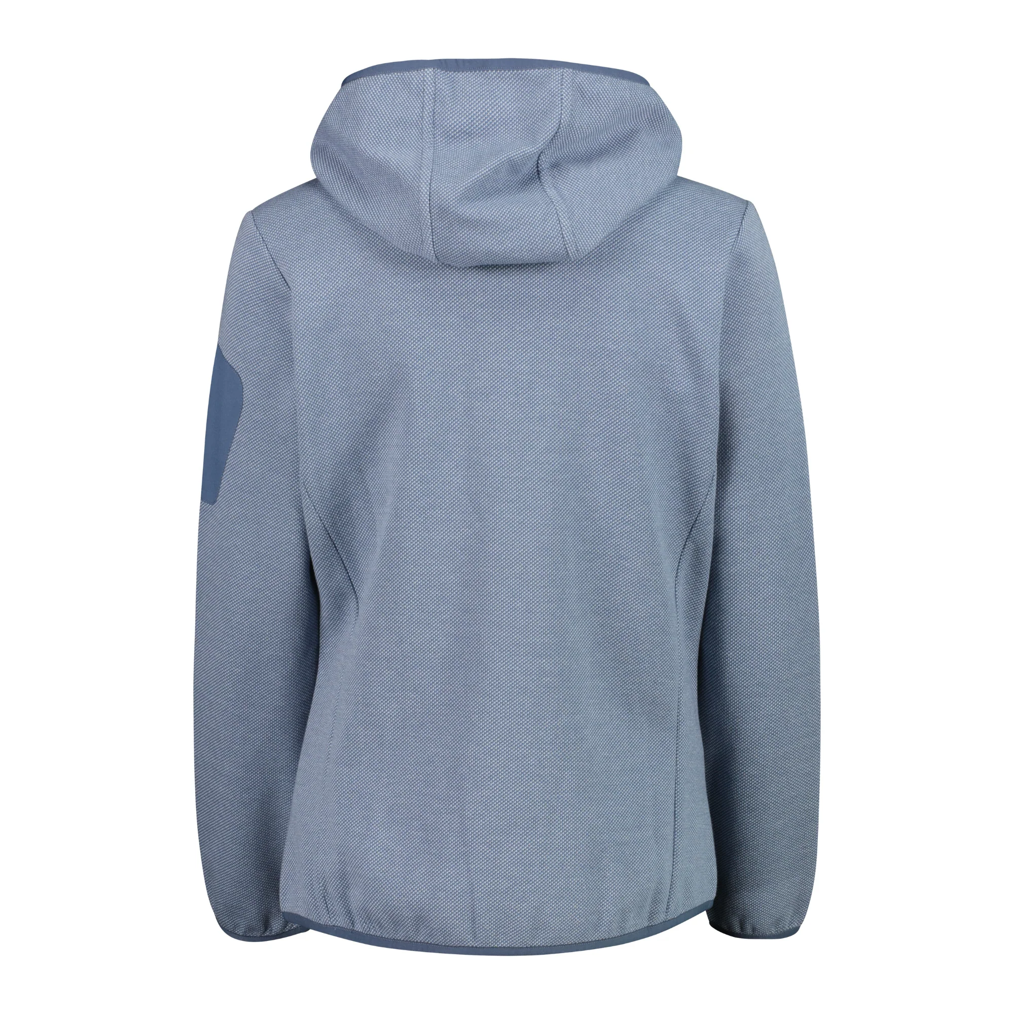 CMP Women's Knit Tech Hooded Full Zip Fleece (Space/Sky Blue) - Image 3