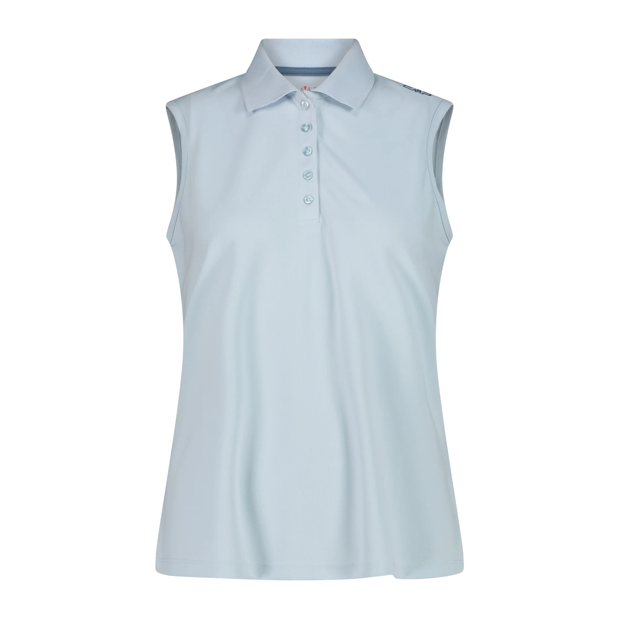 CMP Women's Sleeveless Technical Polo Shirt (Sky Blue)