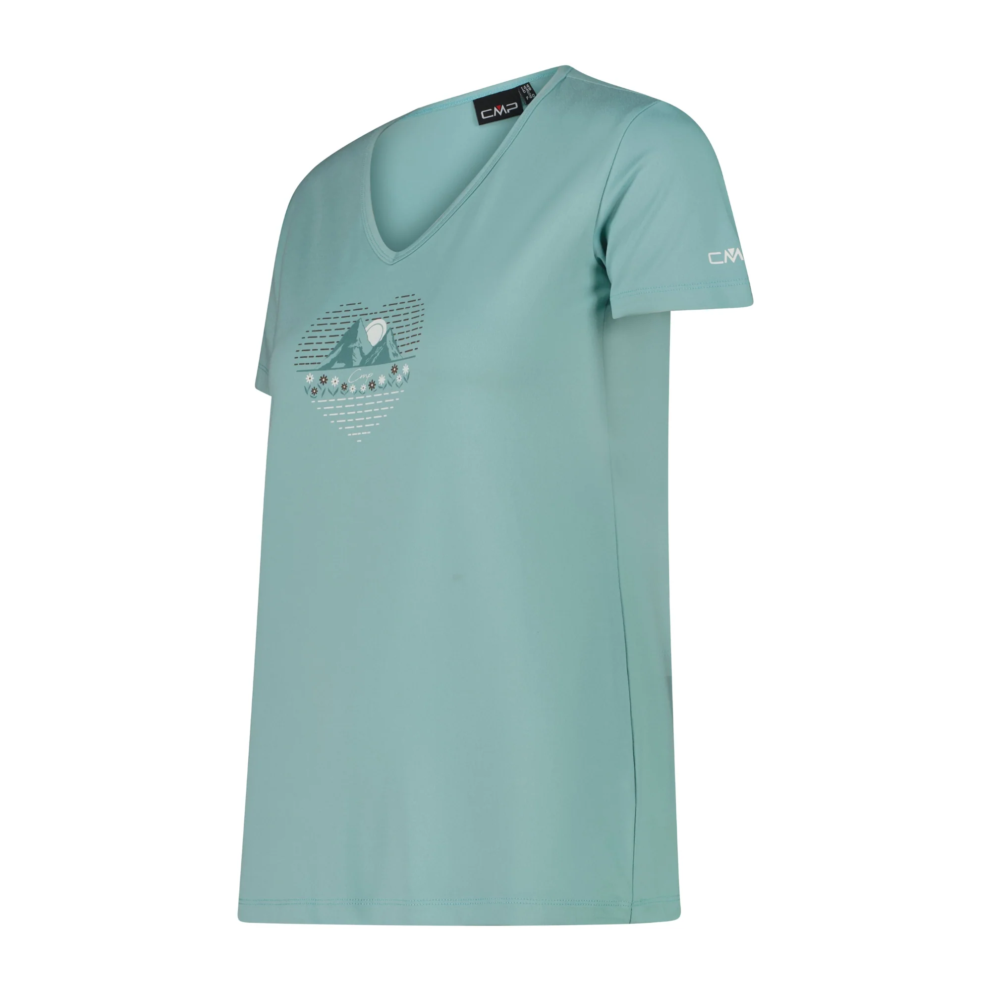 CMP Women's Printed Short Sleeve Technical Tee (Lagoon) - Image 2