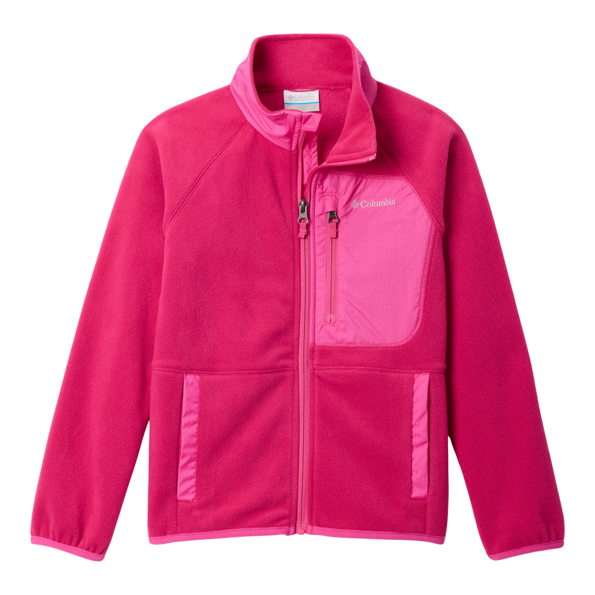 Columbia Kids Fast Trek V Full Zip Fleece (Guava Pink/Pink Ice)