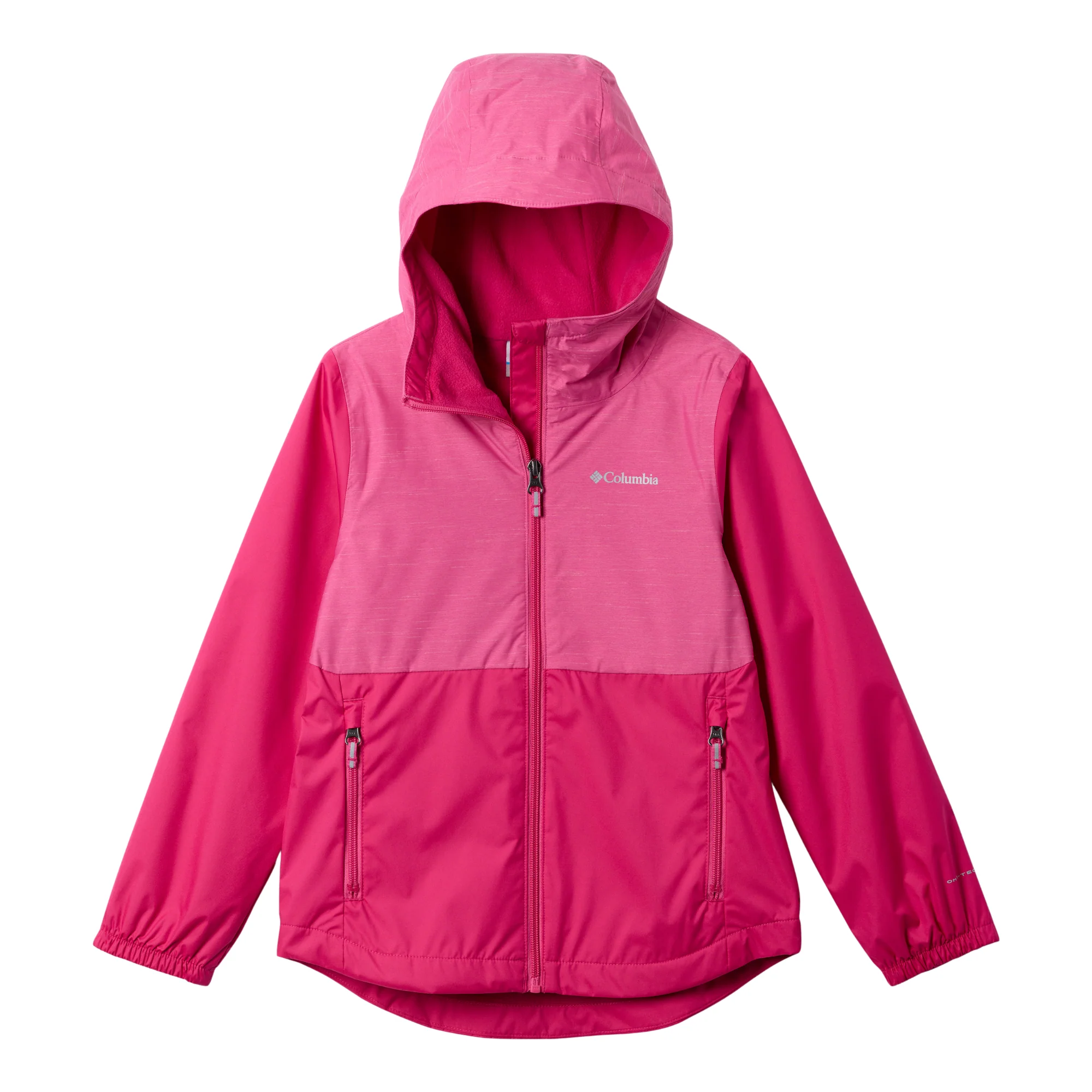 Columbia Kids Rainy Trails III Fleece Lined Waterproof Jacket (Guava Pink/Pink Ice)