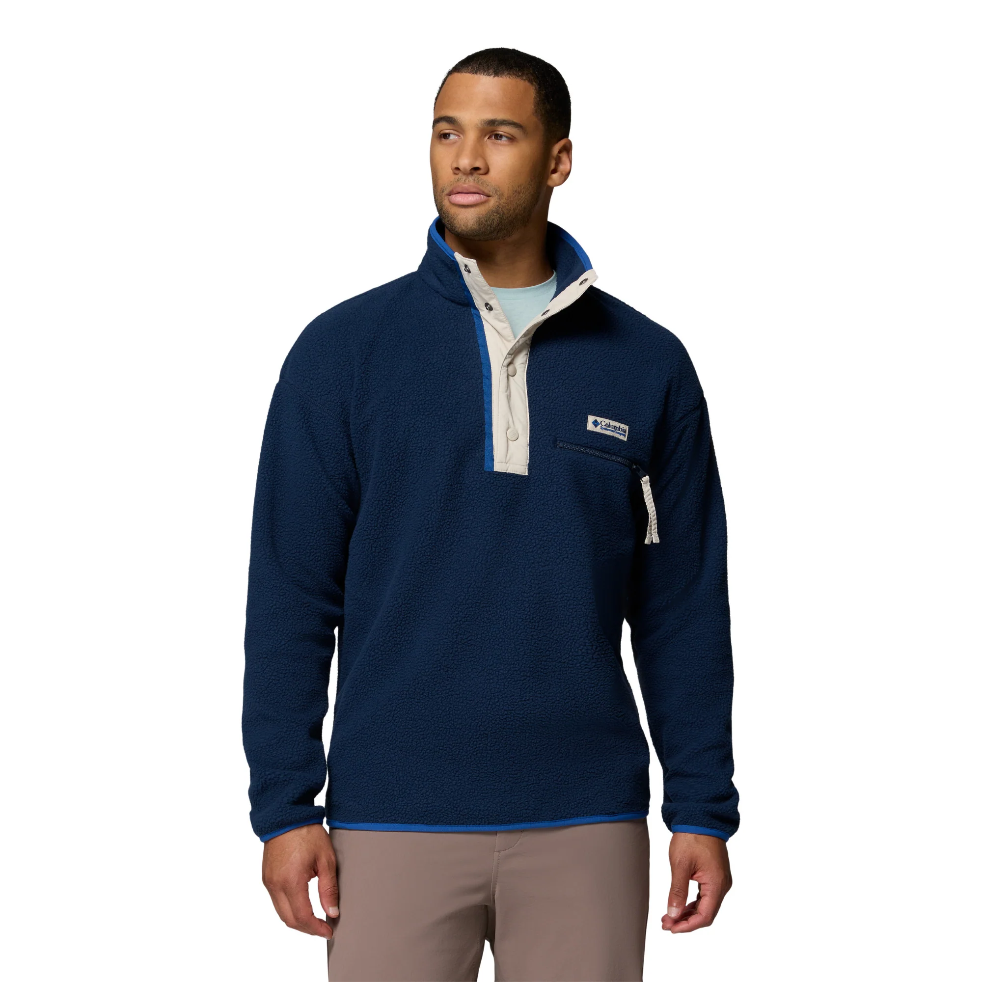 Columbia Men's Helvetia II Half Snap Fleece Top (Collegiate Navy)