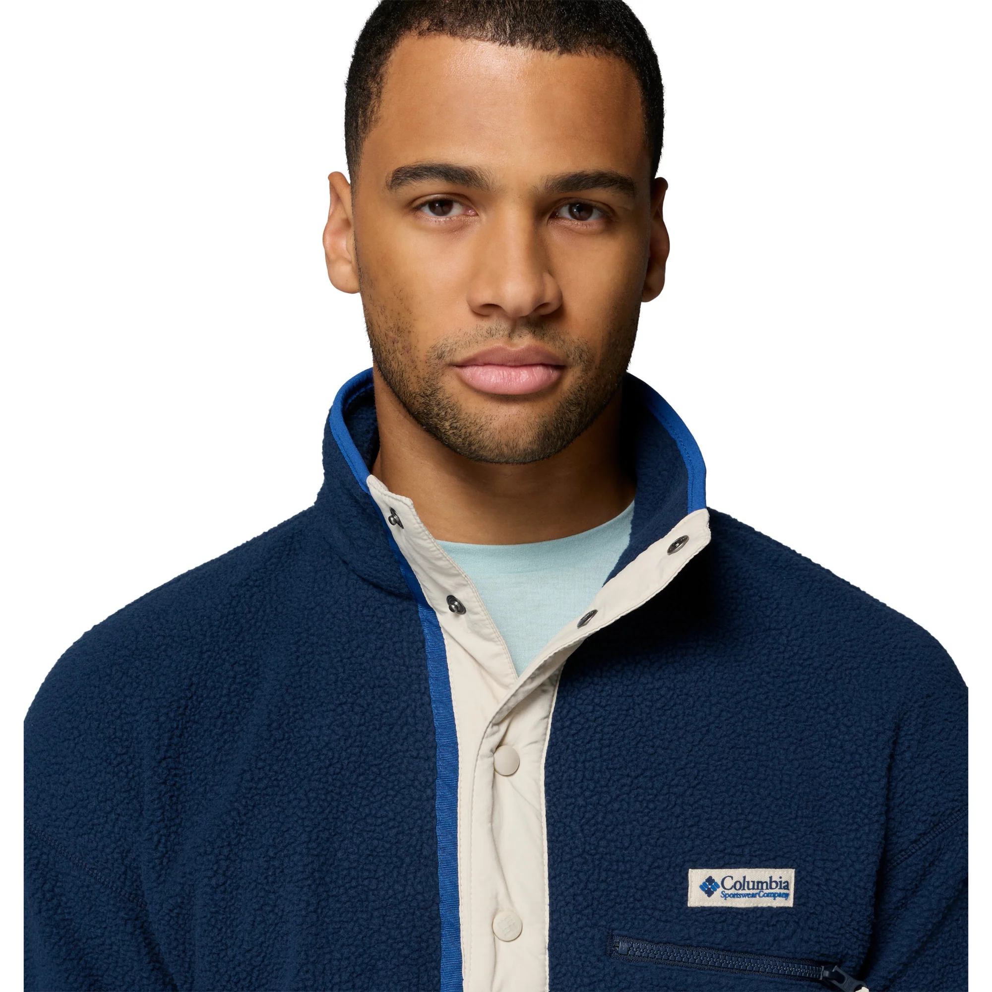 Columbia Men's Helvetia II Half Snap Fleece Top (Collegiate Navy) - Image 4