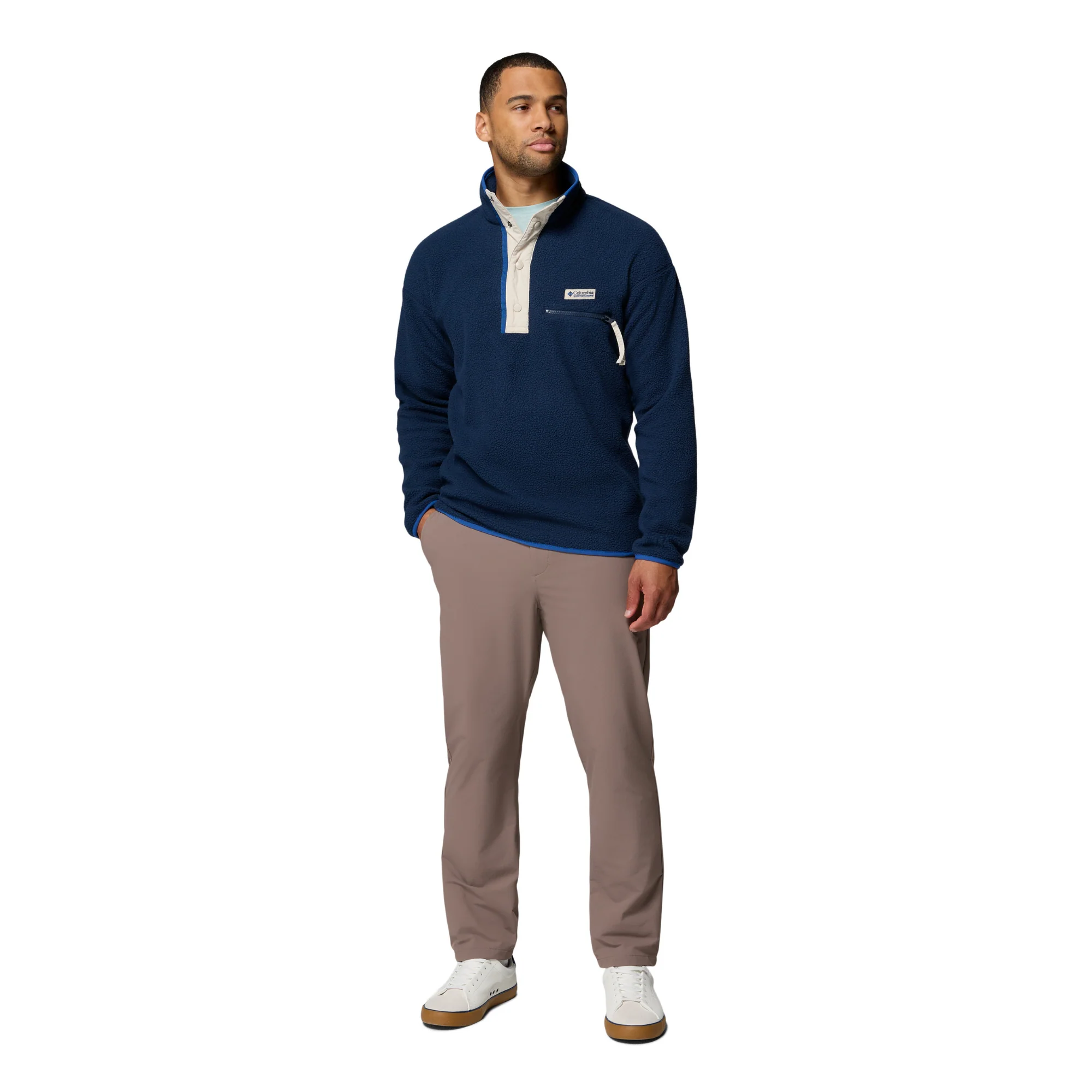 Columbia Men's Helvetia II Half Snap Fleece Top (Collegiate Navy) - Image 5