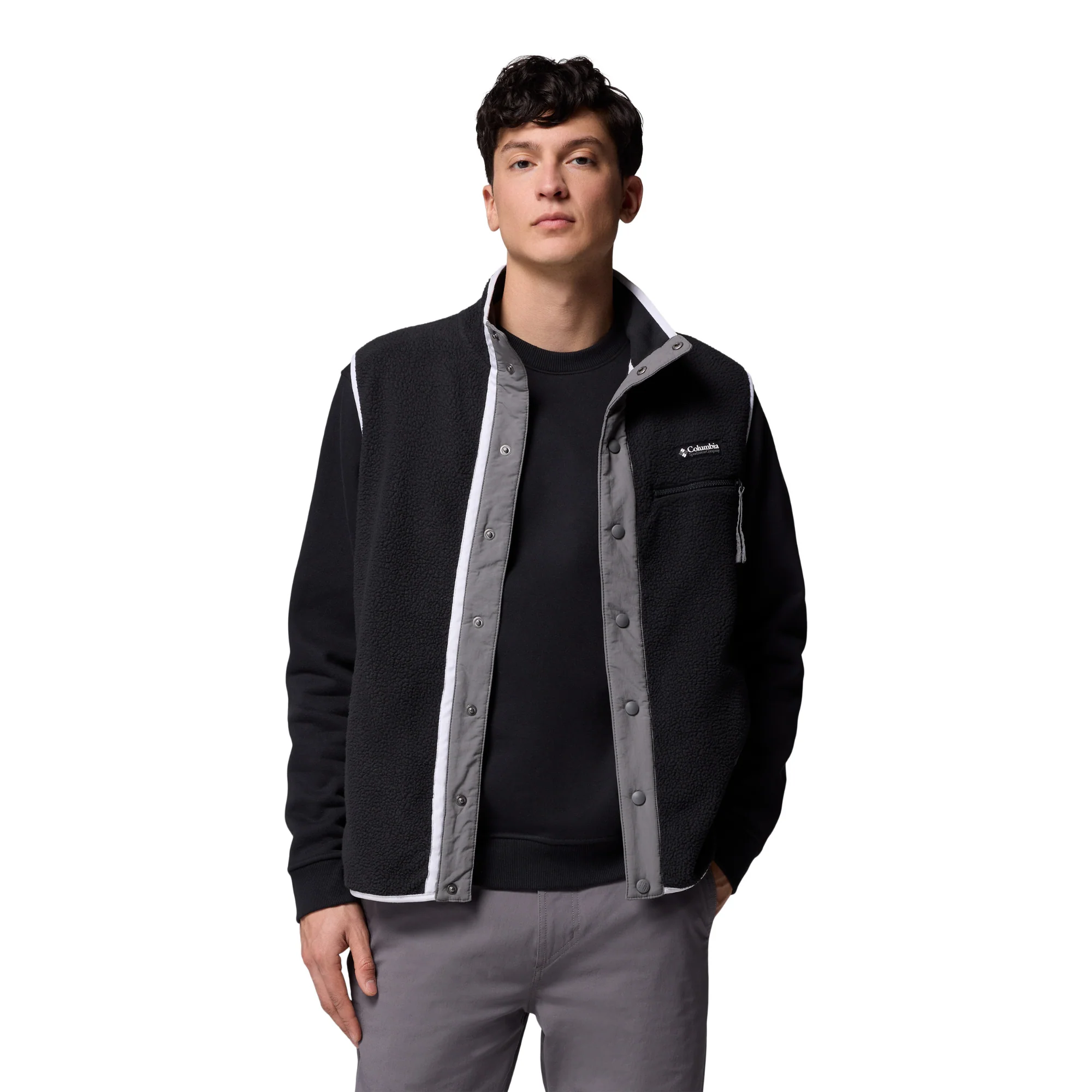 Columbia Men's Helvetia II Full Snap Fleece Vest (Black) - Image 4