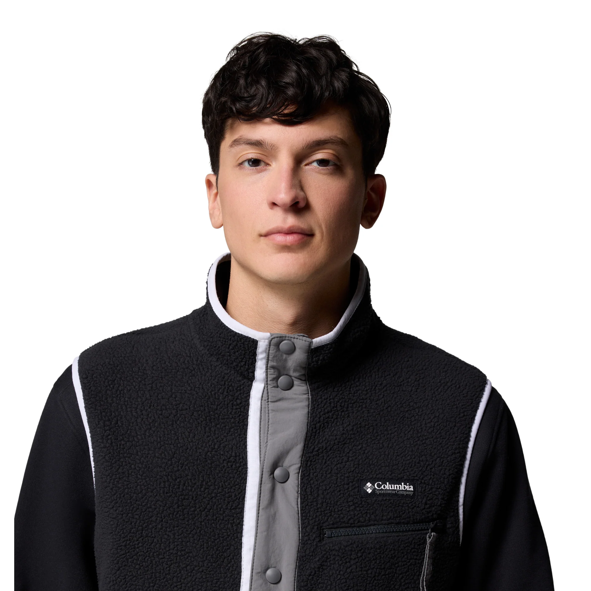 Columbia Men's Helvetia II Full Snap Fleece Vest (Black) - Image 5