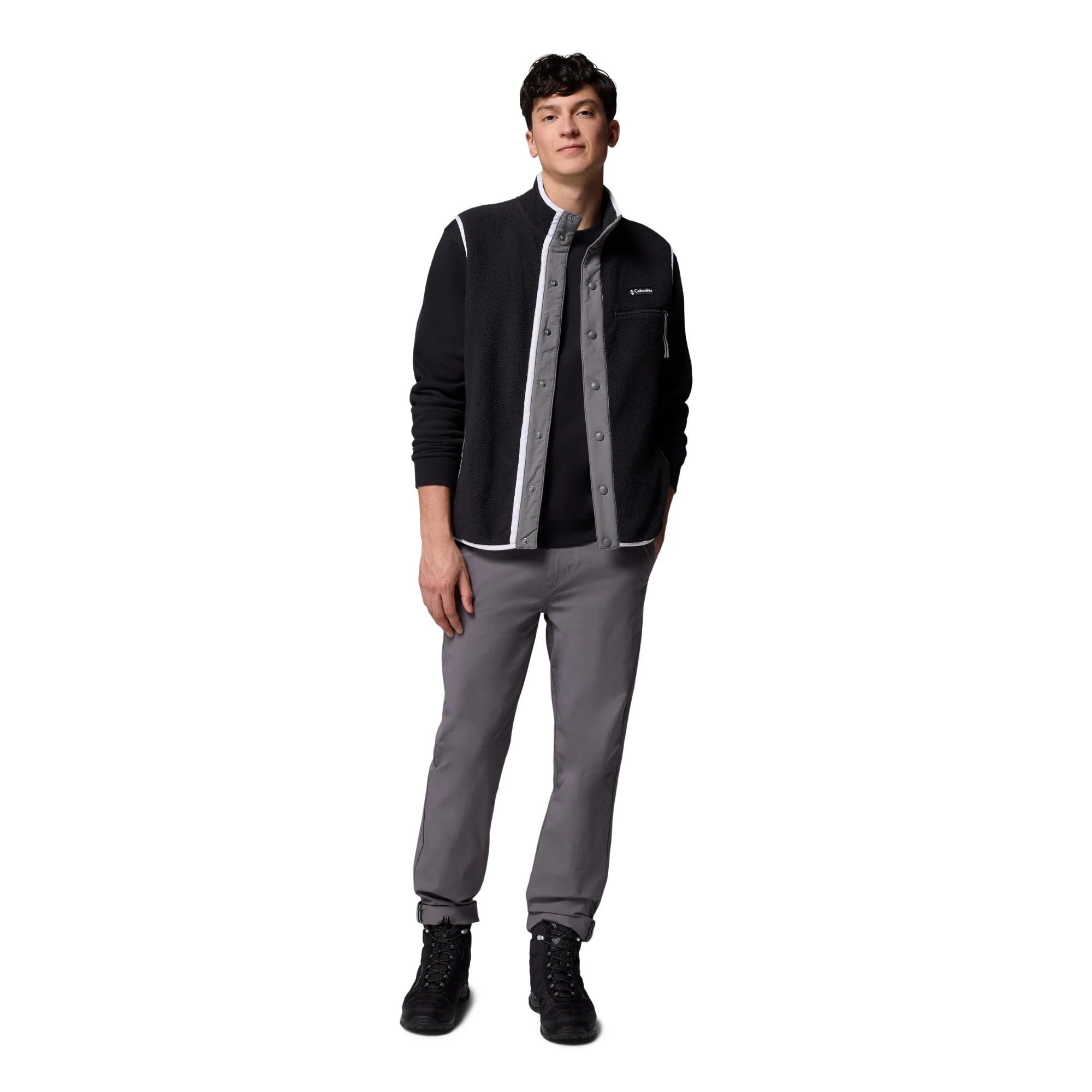 Columbia Men's Helvetia II Full Snap Fleece Vest (Black) - Image 6