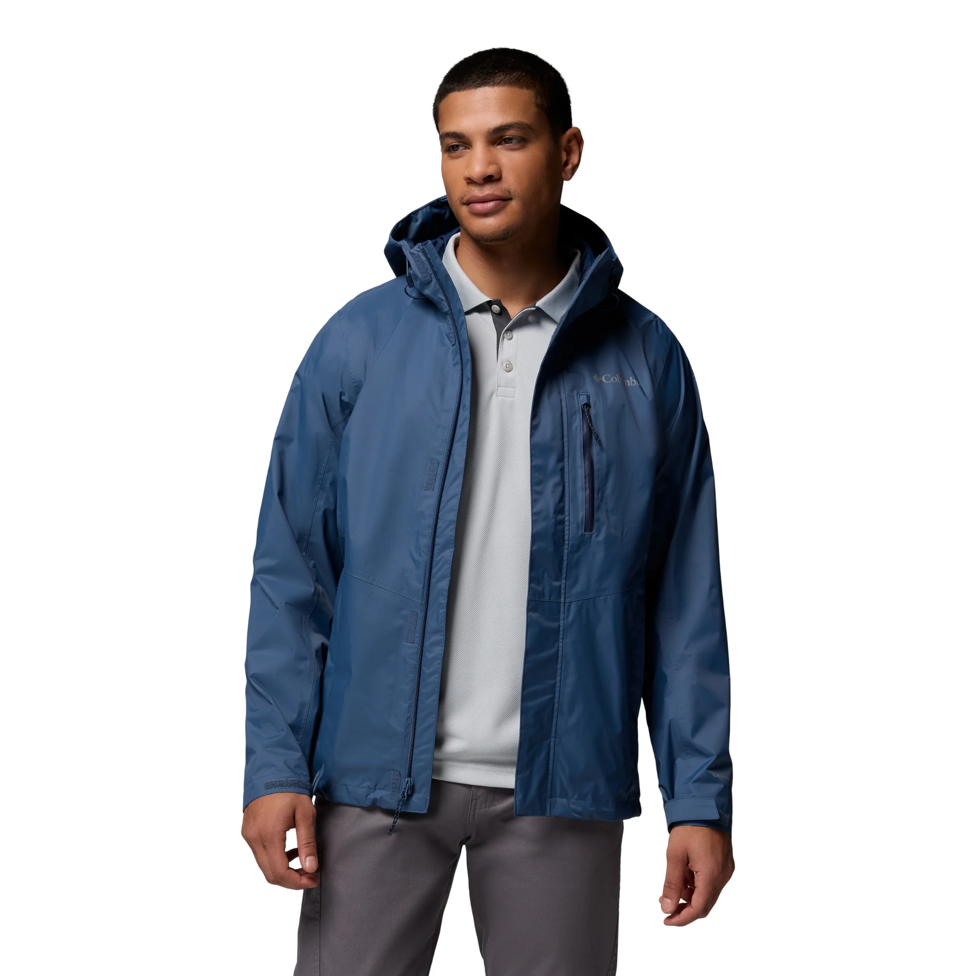 Columbia Men's Pouring Adventure III Packable Waterproof Jacket (Dark Mountain) - Image 4