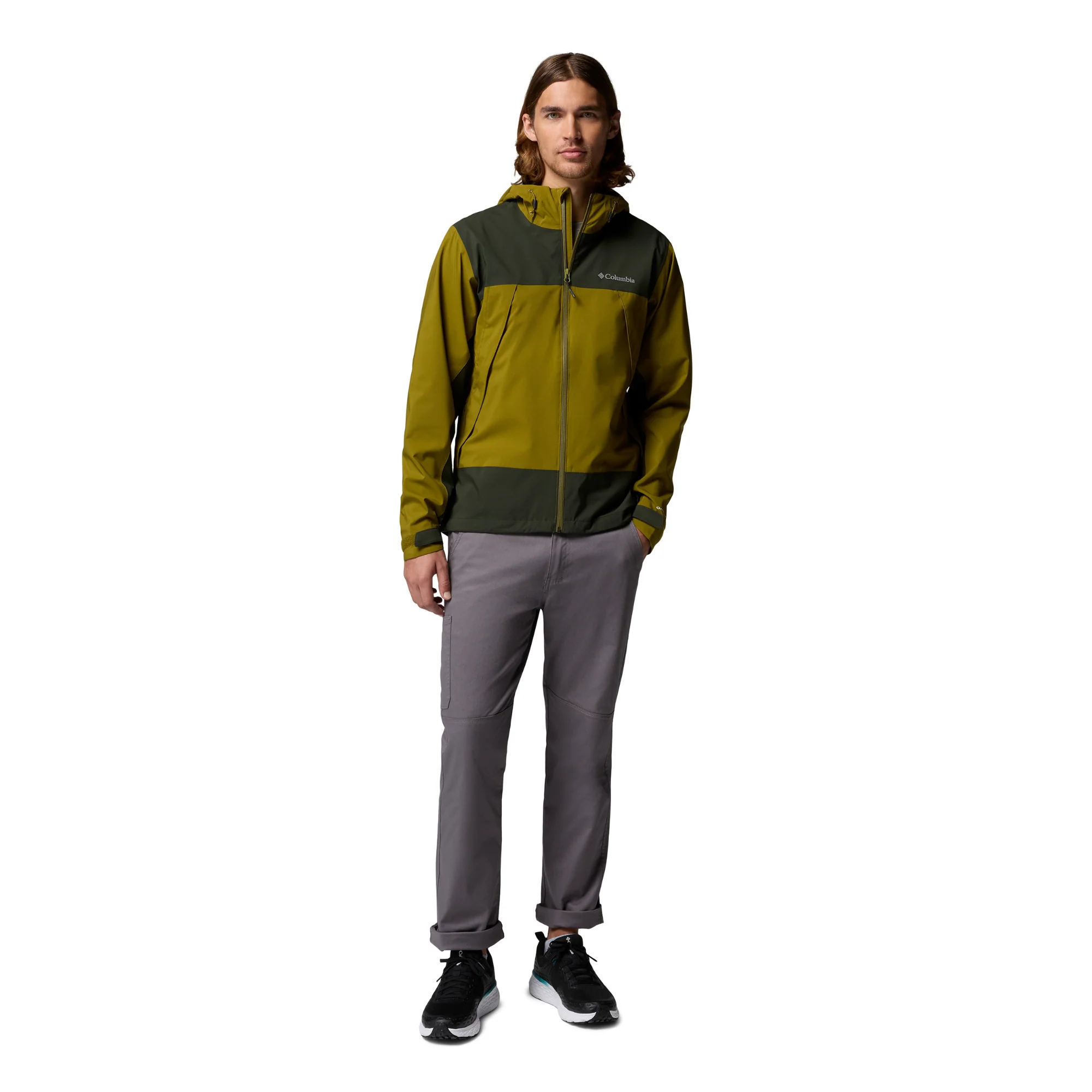 Columbia Men's Boulder Falls Waterproof Jacket (Mossy Green/Greenscape) - Image 9